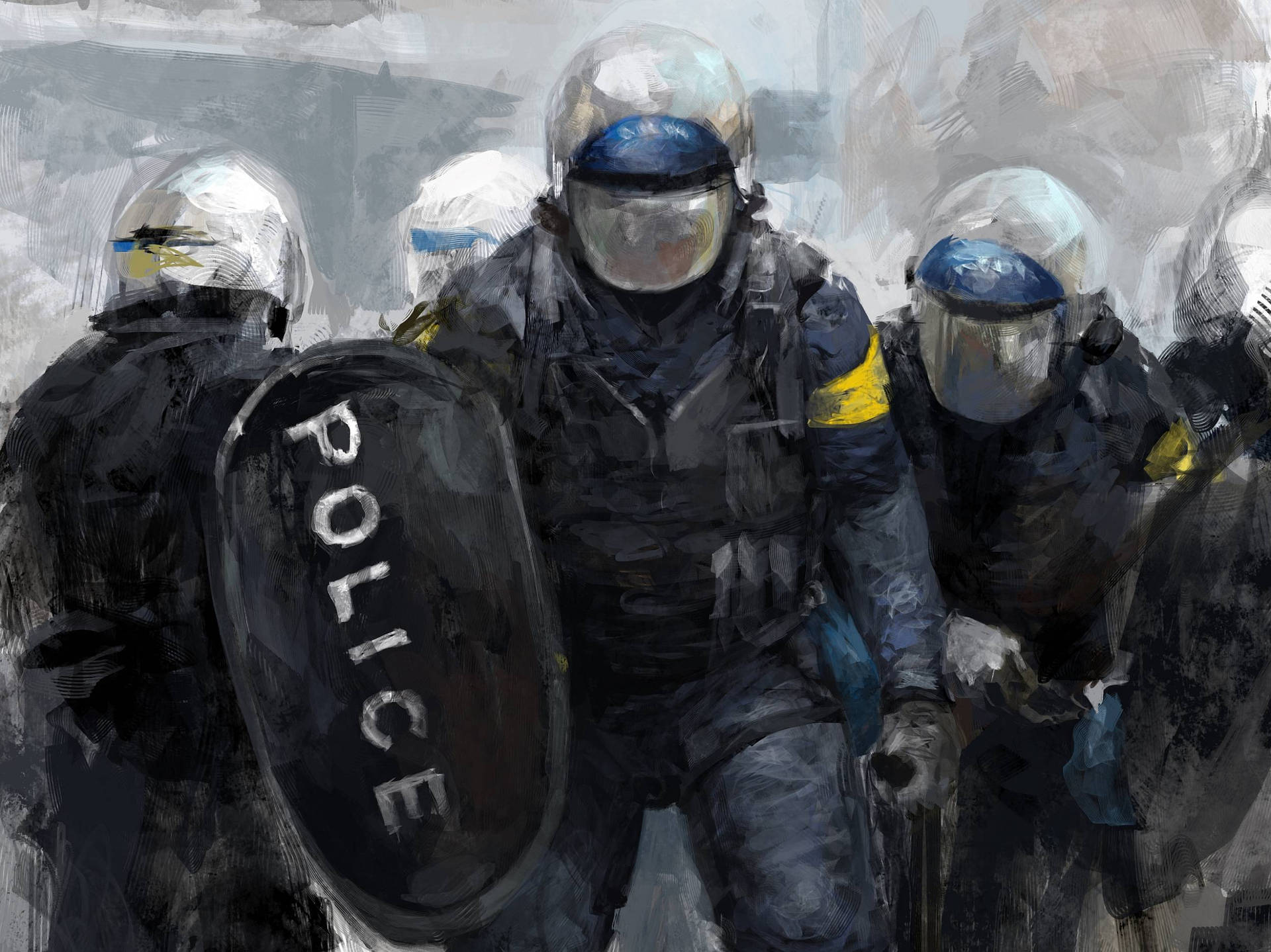 Police Shield Wall Art Background