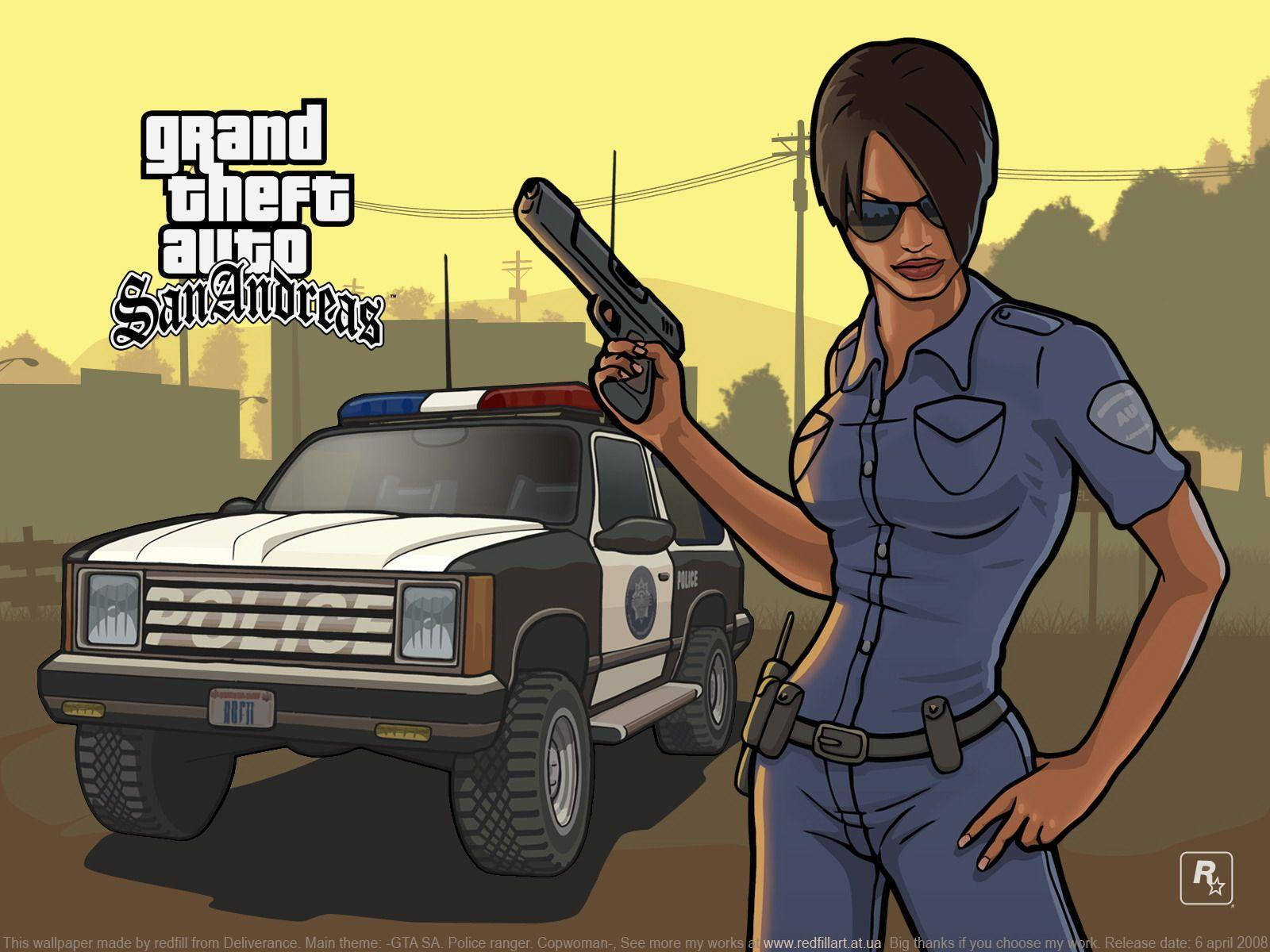 Policewoman From Gta San Andreas Background