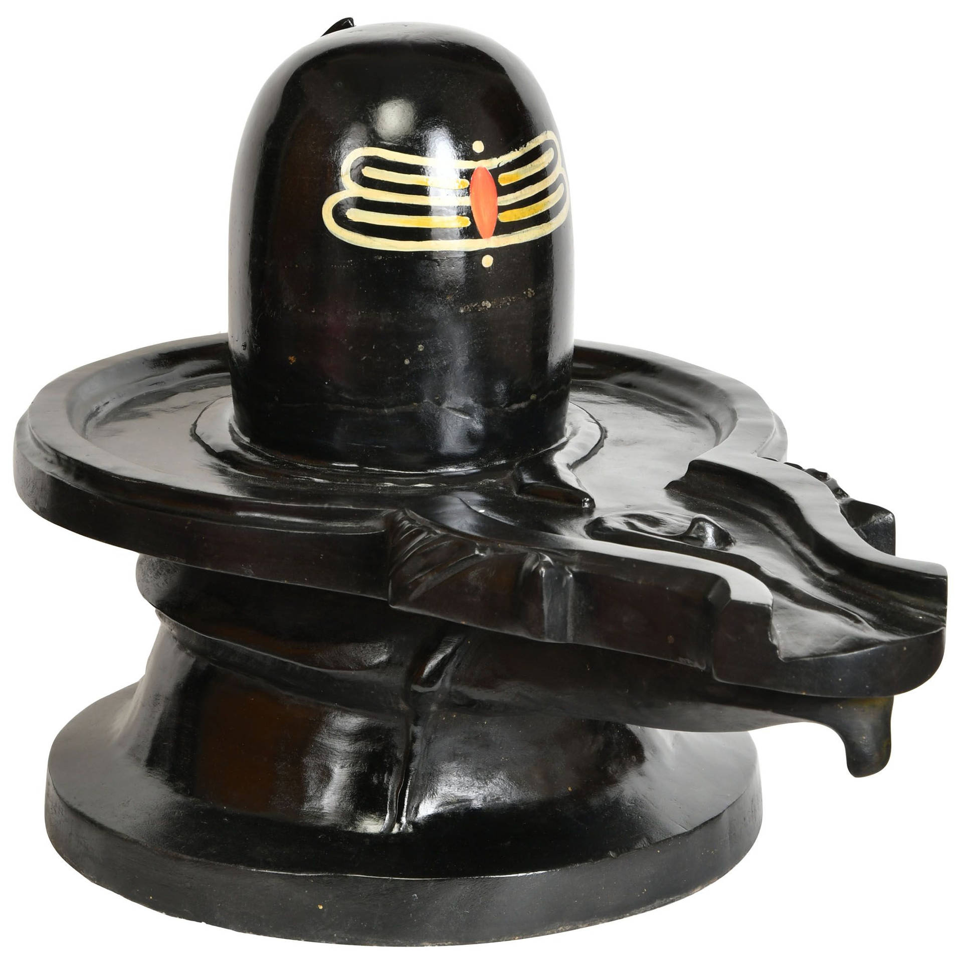 Polished Black Shiva Lingam Background