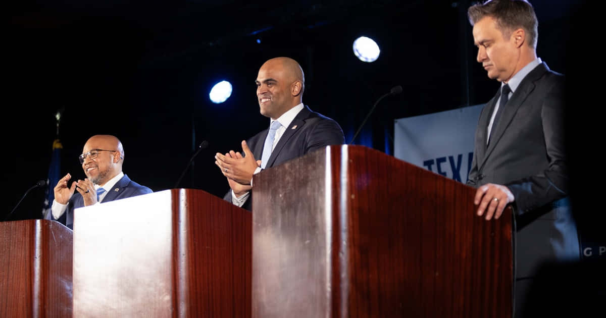 Political Debate Stage Candidates Background