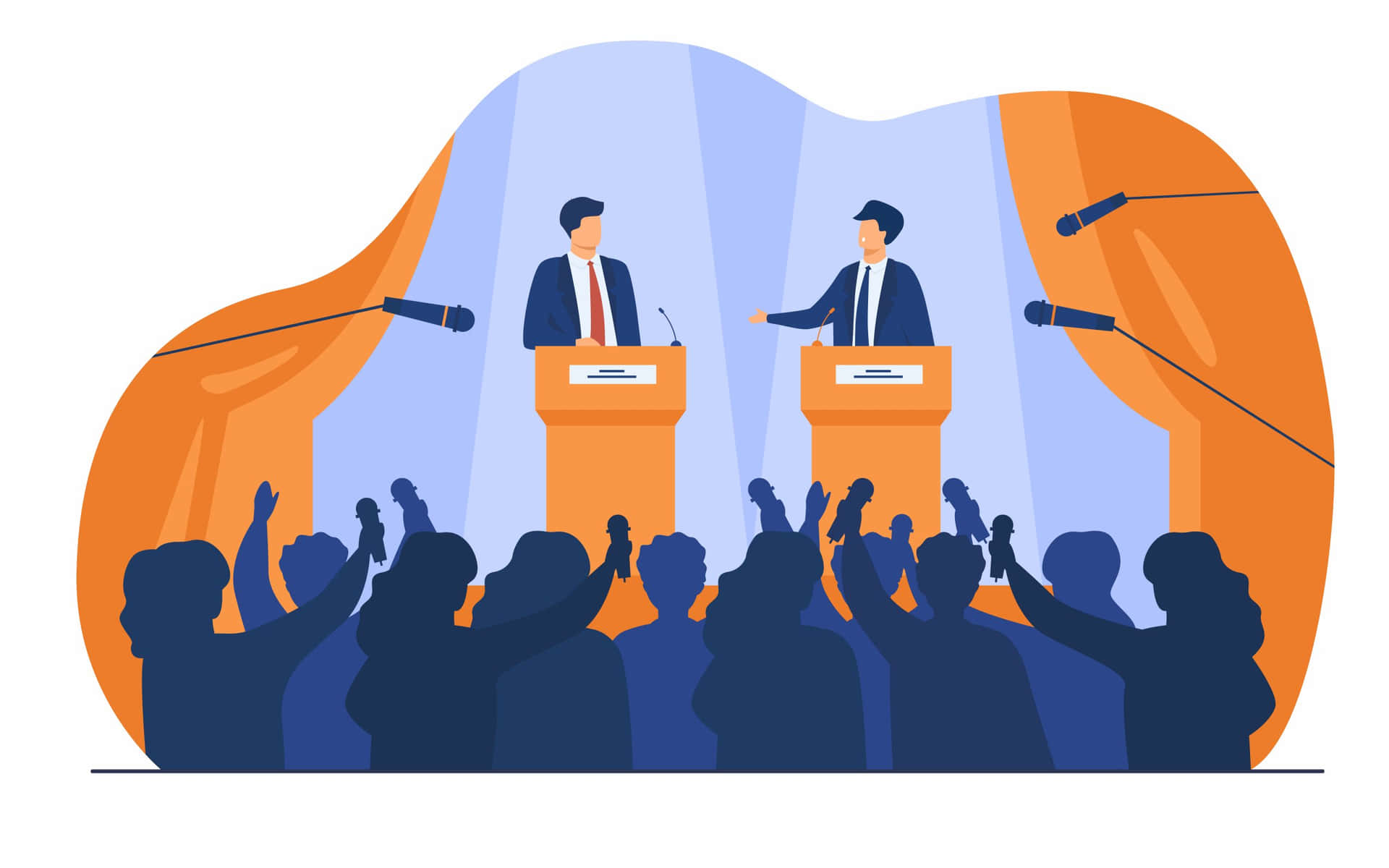 Political Debate Vector Illustration Background