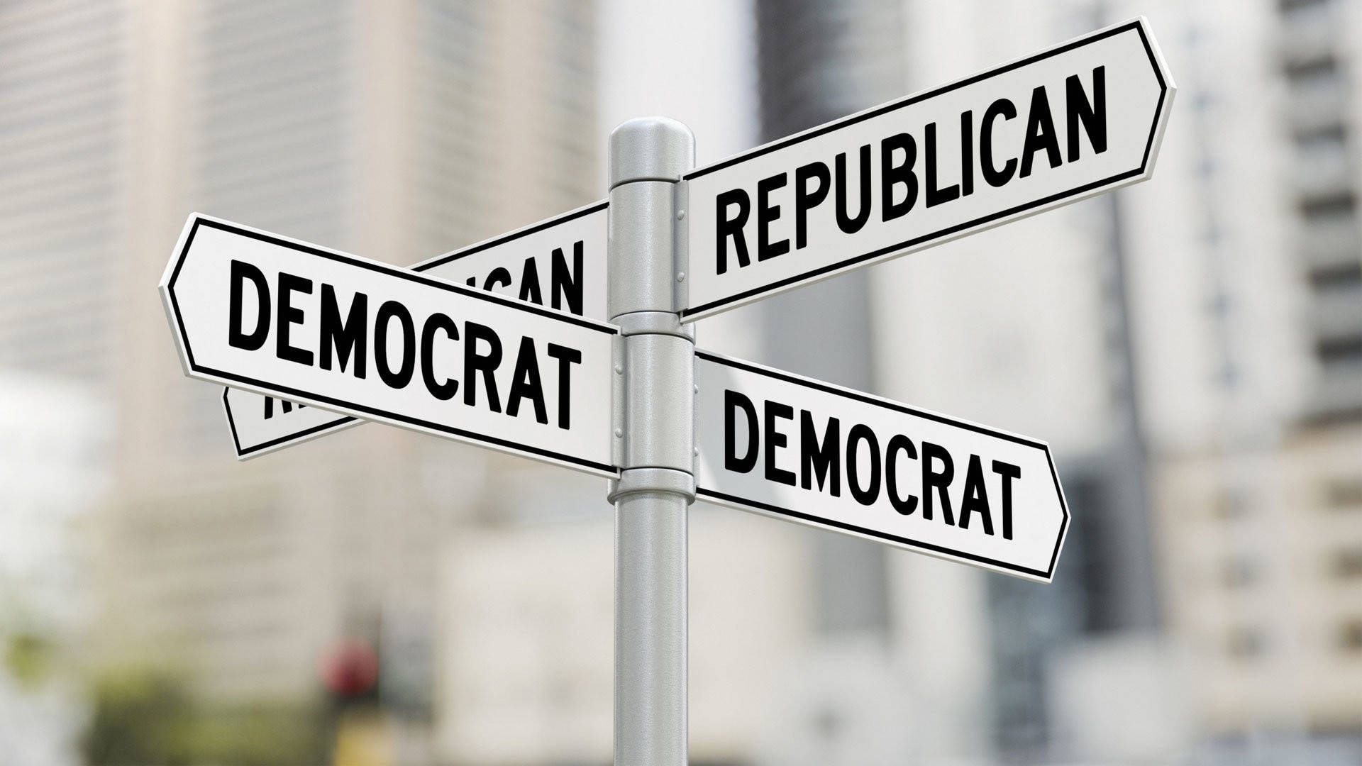 Politics Direction Signs Background