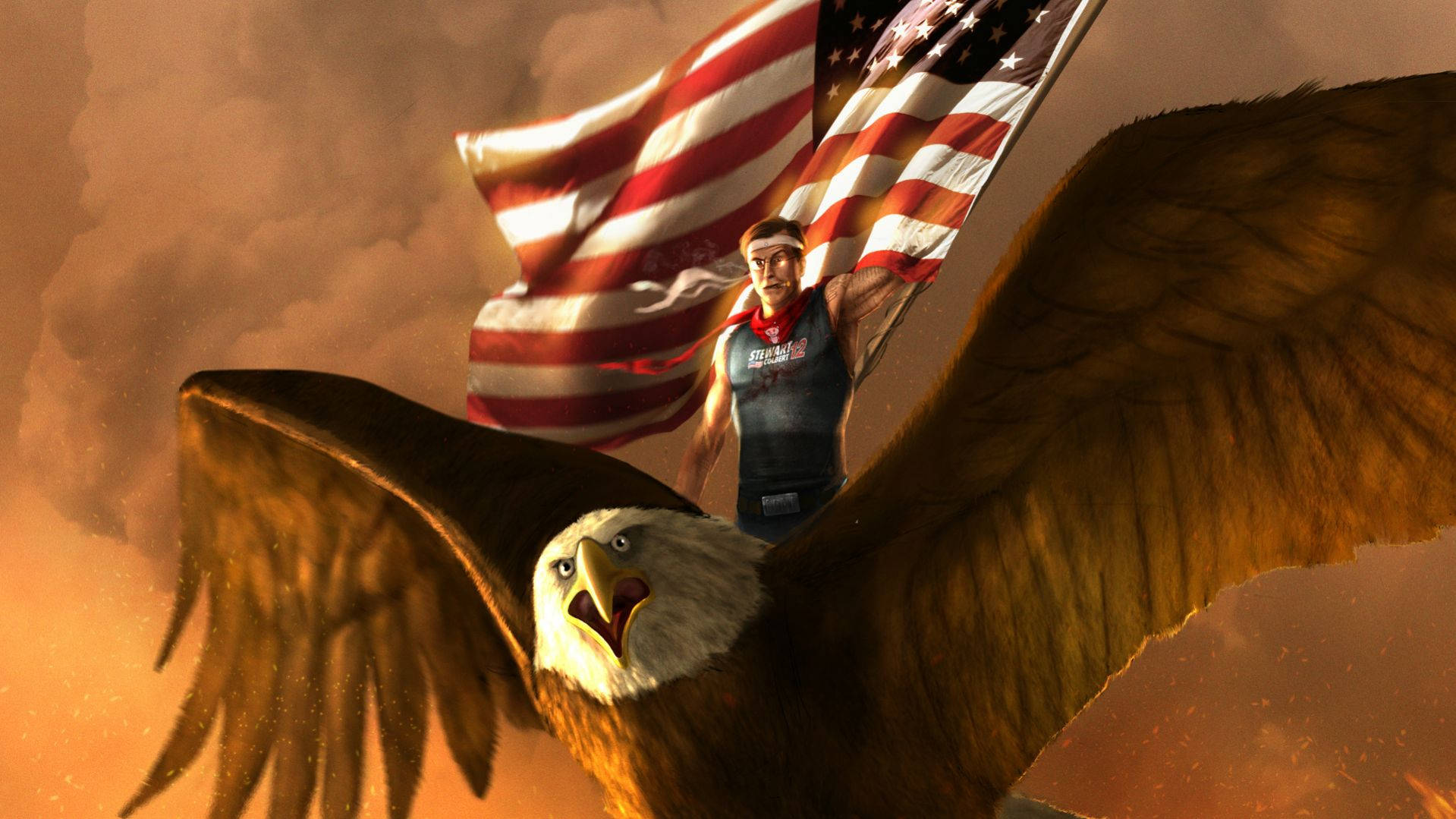 Politics Eagle Flag Background