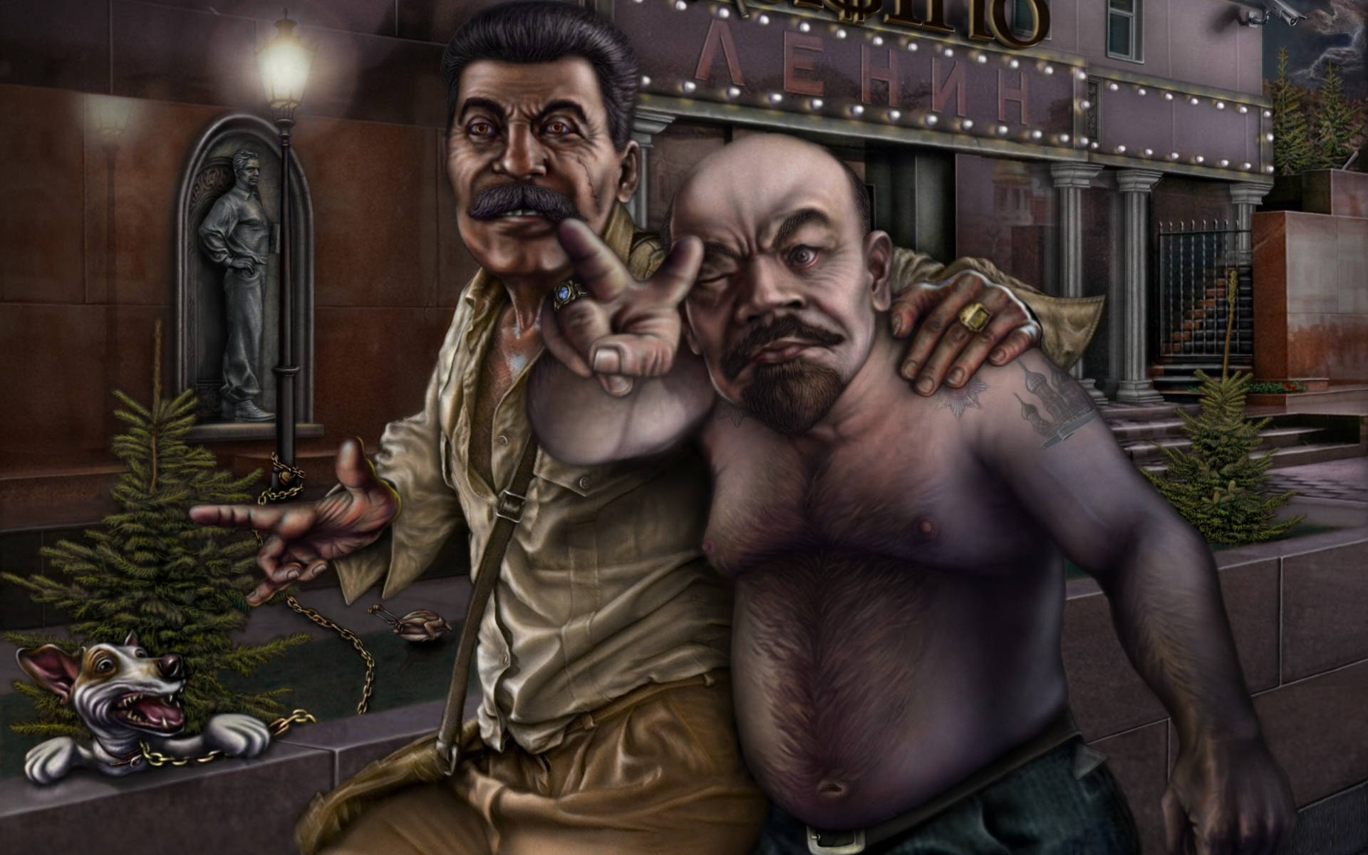 Politics Stalin Cartoon Background