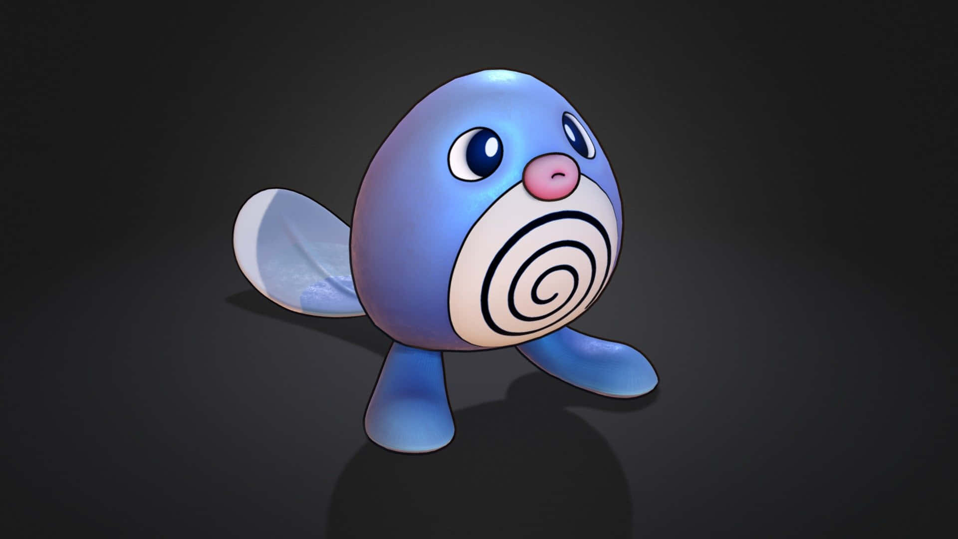 Poliwag Against Black Background