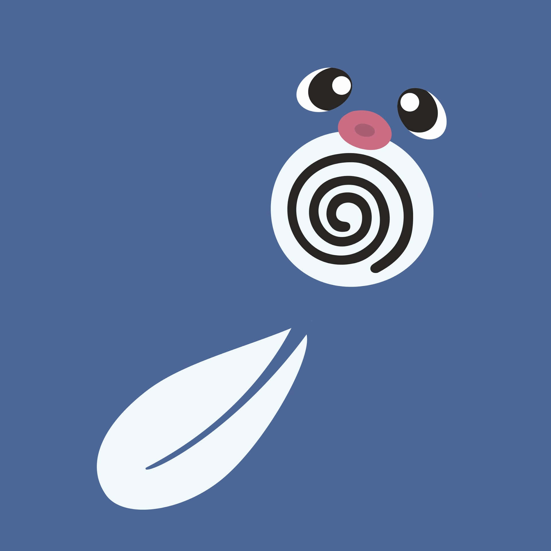Poliwag Cute Eyes Pink Lips Background