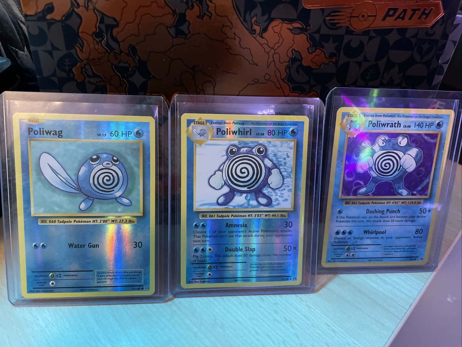 Poliwag Poliwhirl Poliwrath Cards Background