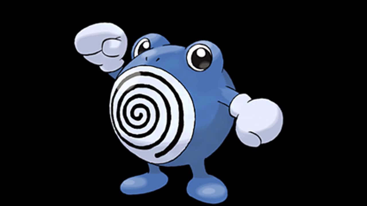Poliwhirl Black Background Background