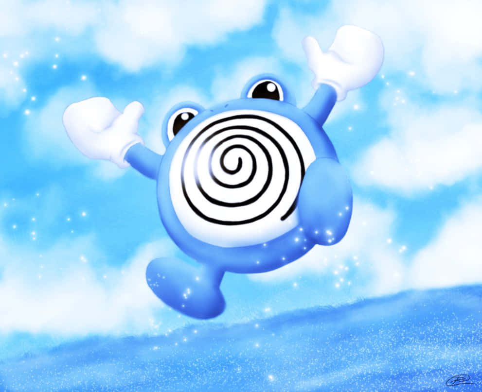 Poliwhirl Evolving To Poliwrath Background