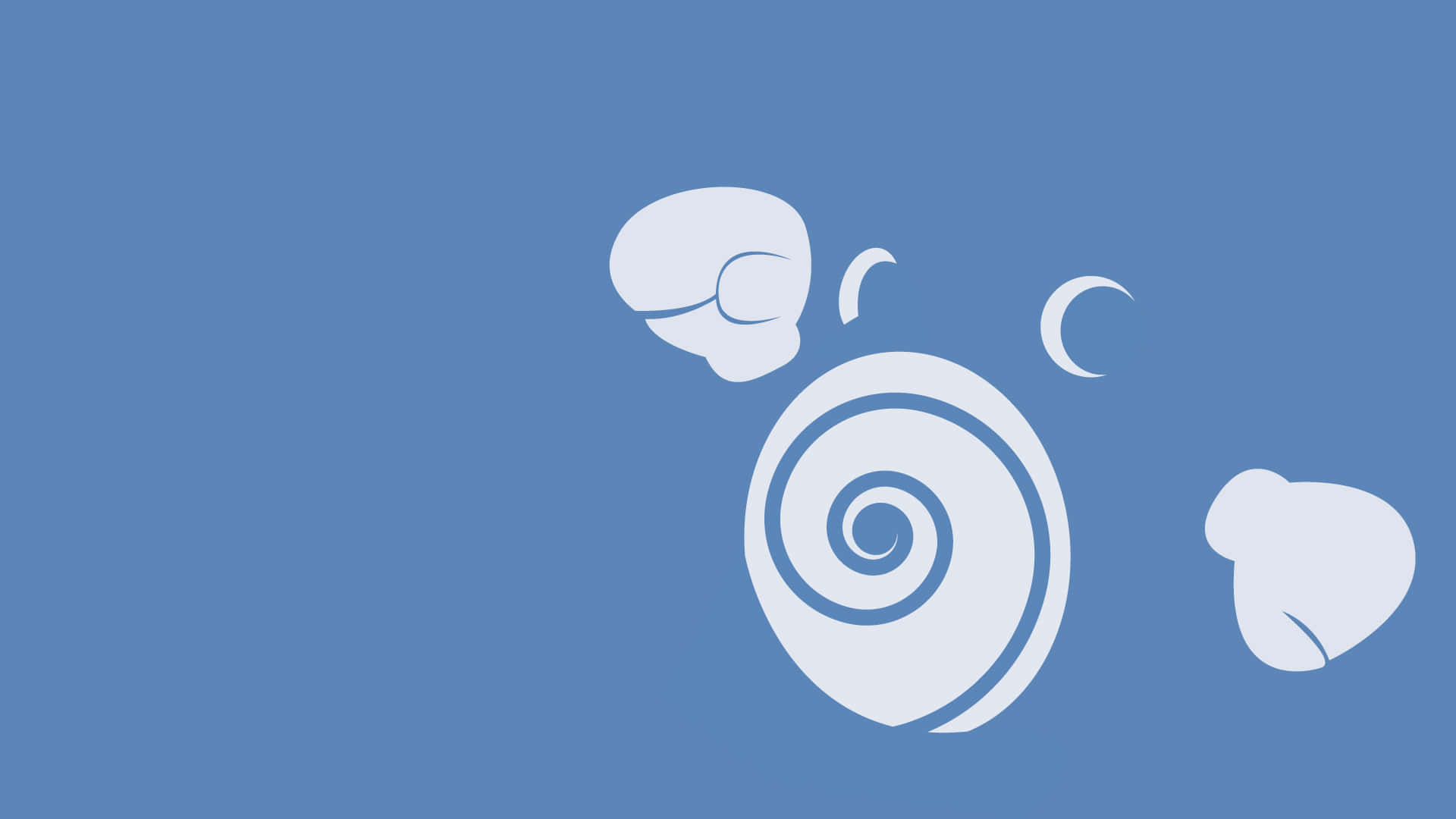 Poliwrath Muted Blue And White Background
