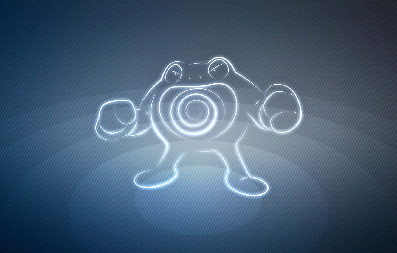 Poliwrath White Line Drawing Background