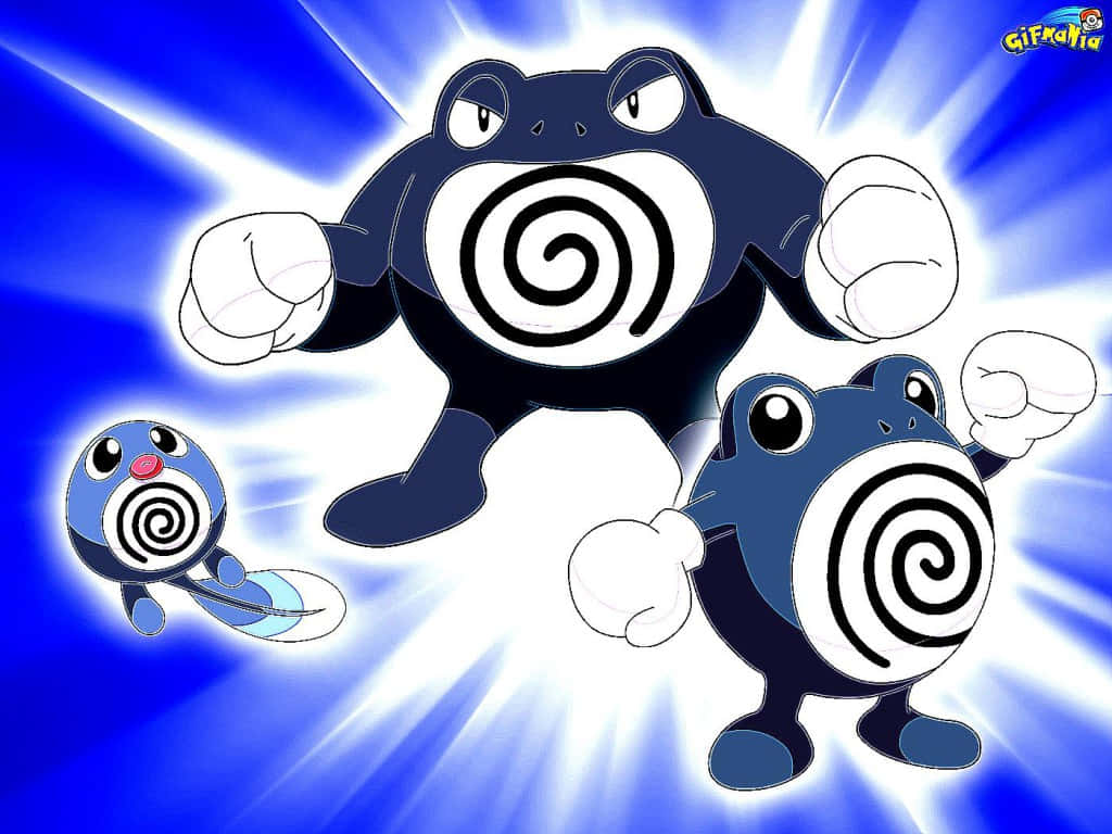 Poliwrath With Evolutions Background