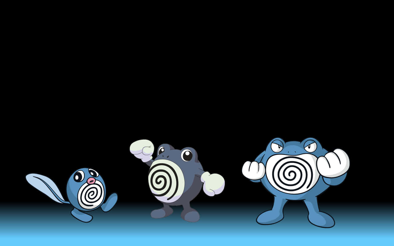 Poliwrath With Poliwag Poliwhirl Background