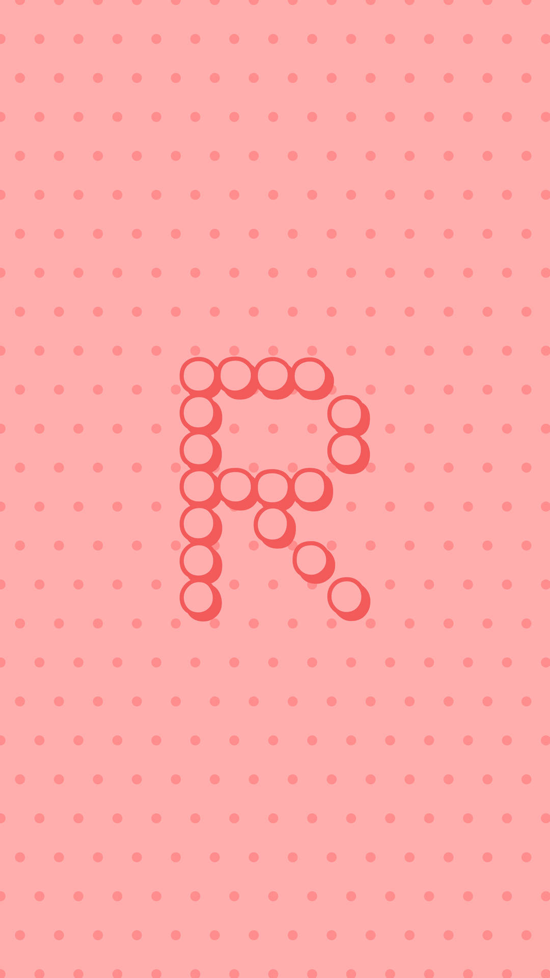 Polka Dot R Alphabet Background