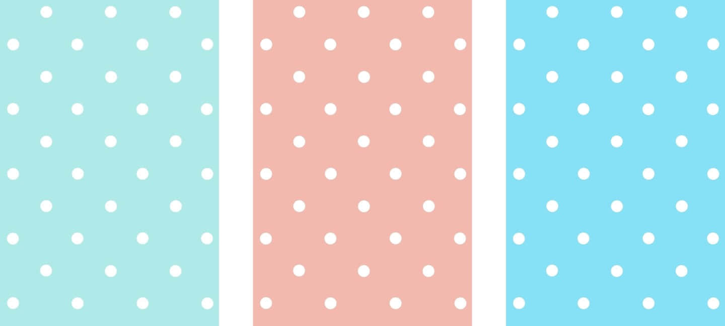 Polka Dots Pattern In Blue, Pink And White