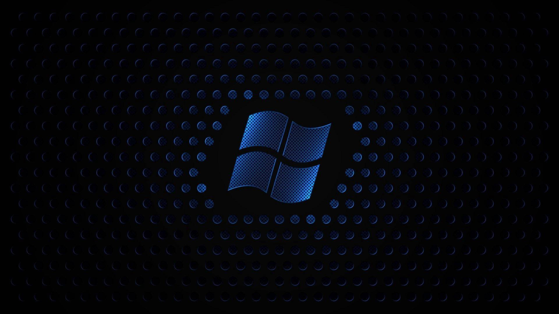Polka-dotted Dark Windows Logo Background