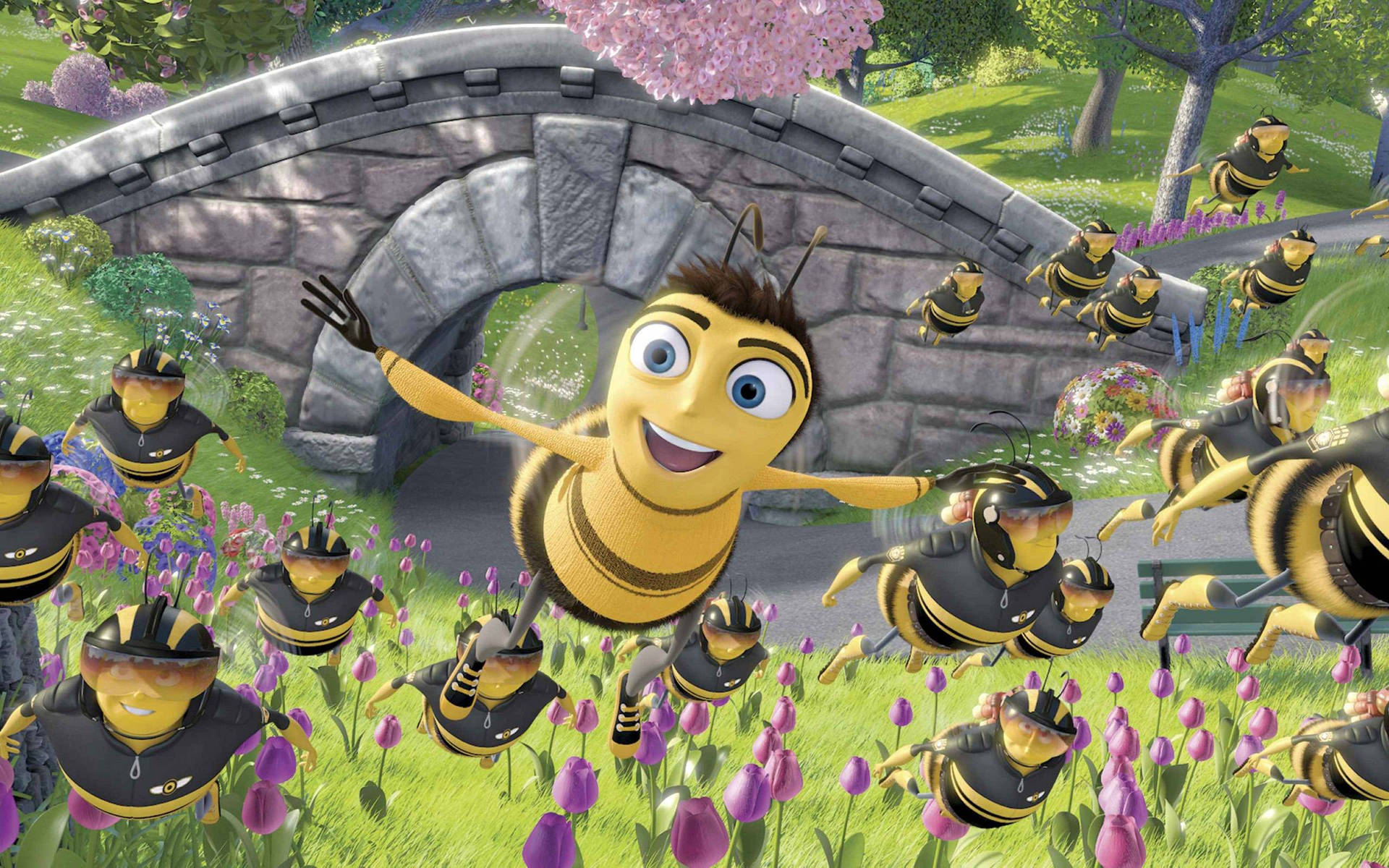 Pollen Power In Action From Bee Movie Background