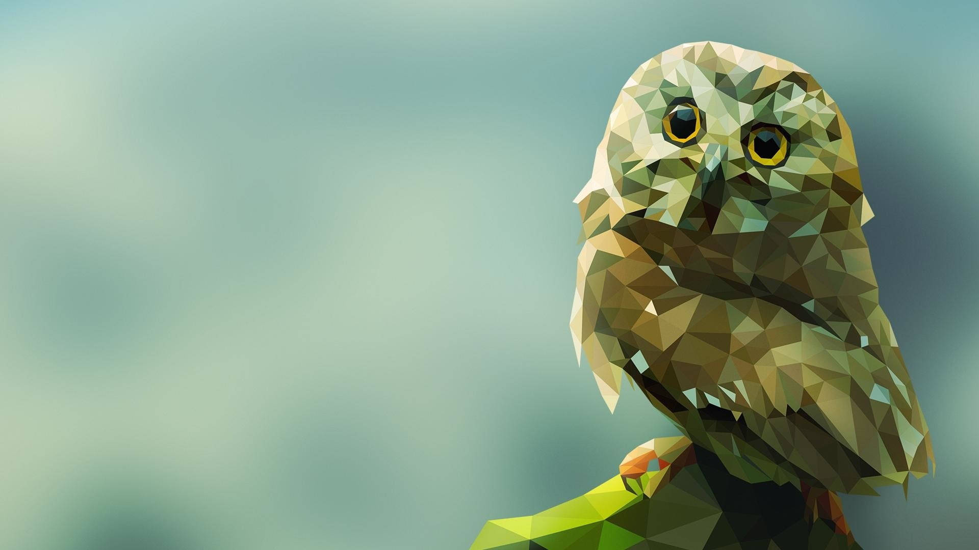 Polygon Art Owl Background