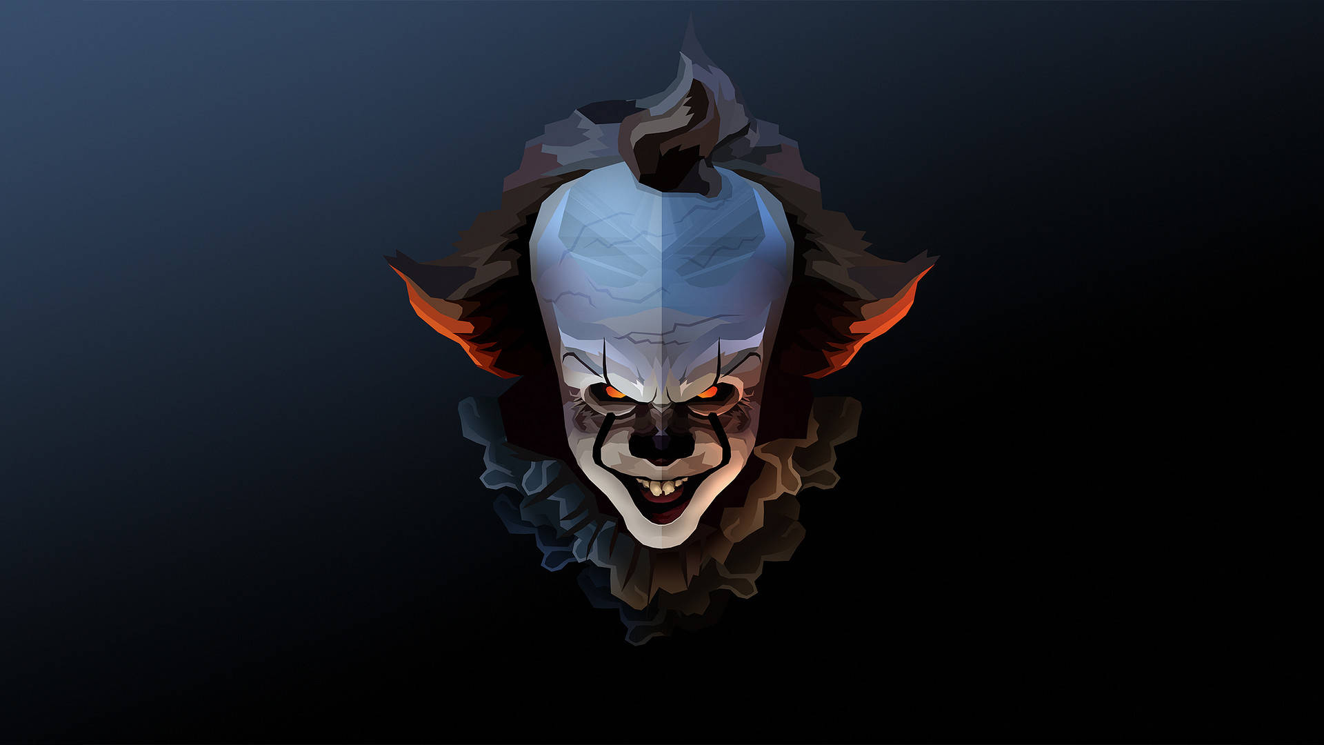 Polygon Art Pennywise It Movie Background