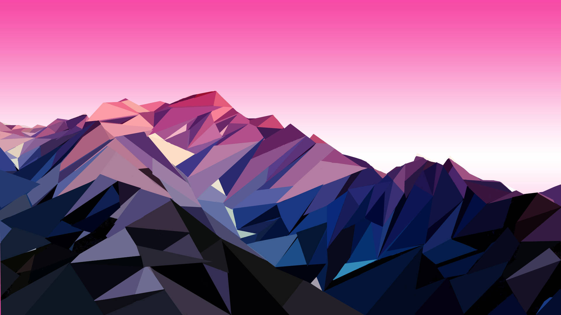 Polygon Art Purple Mountain Background