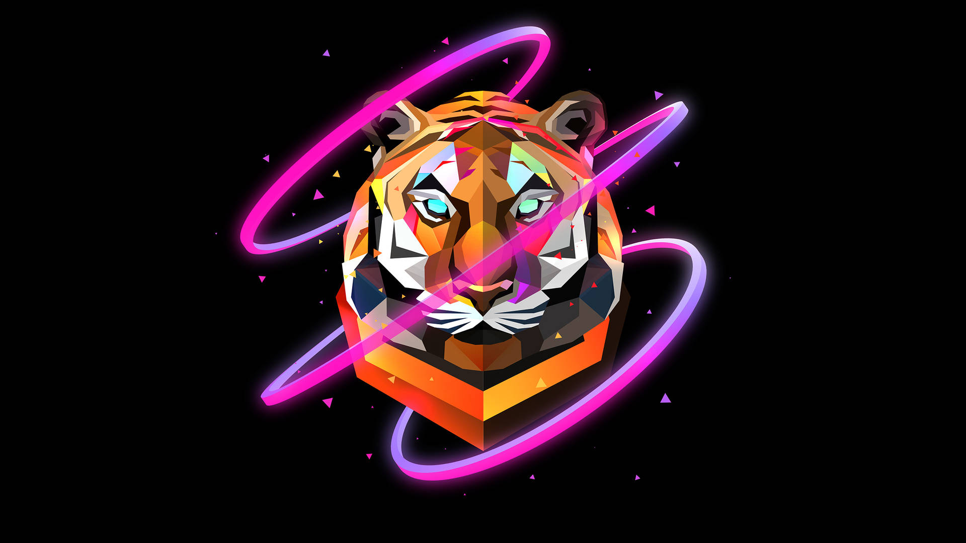 Polygon Art Tiger Background