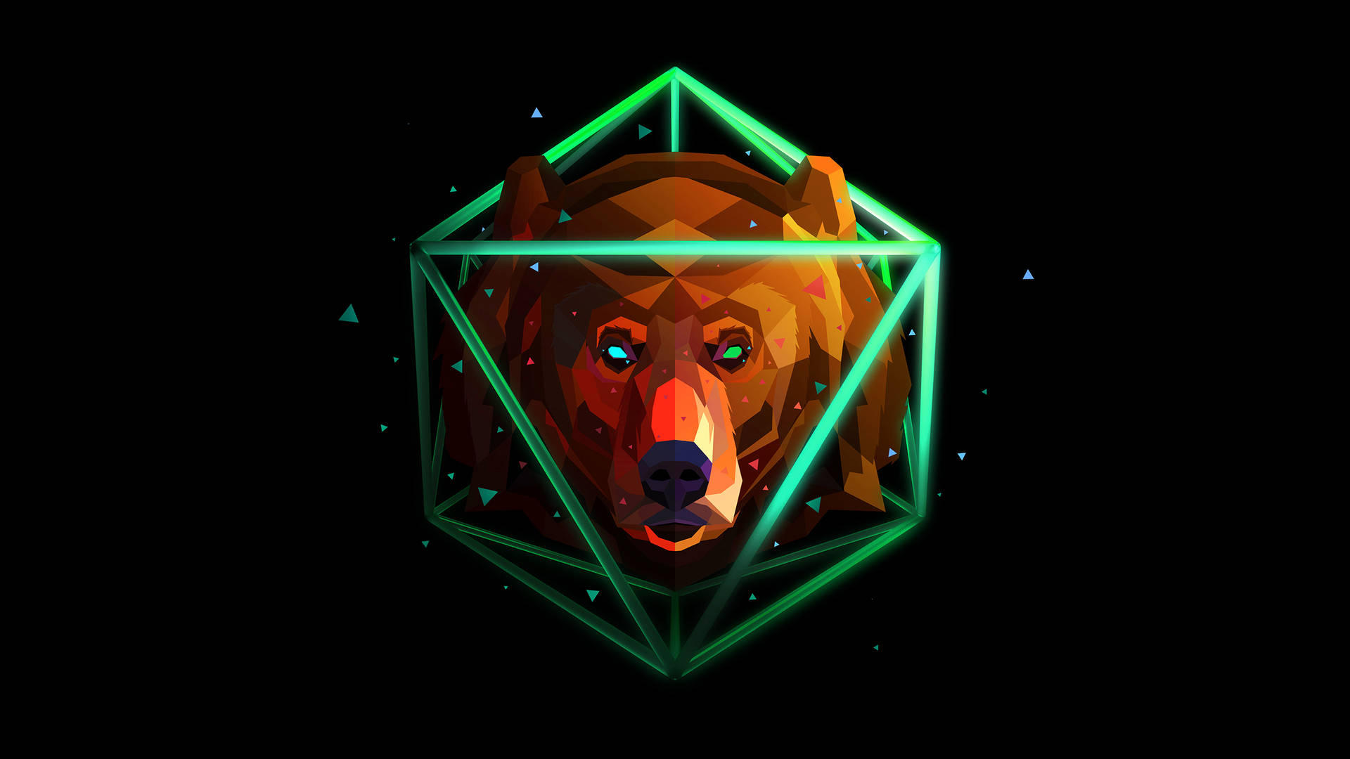 Polygon Art Wild Bear