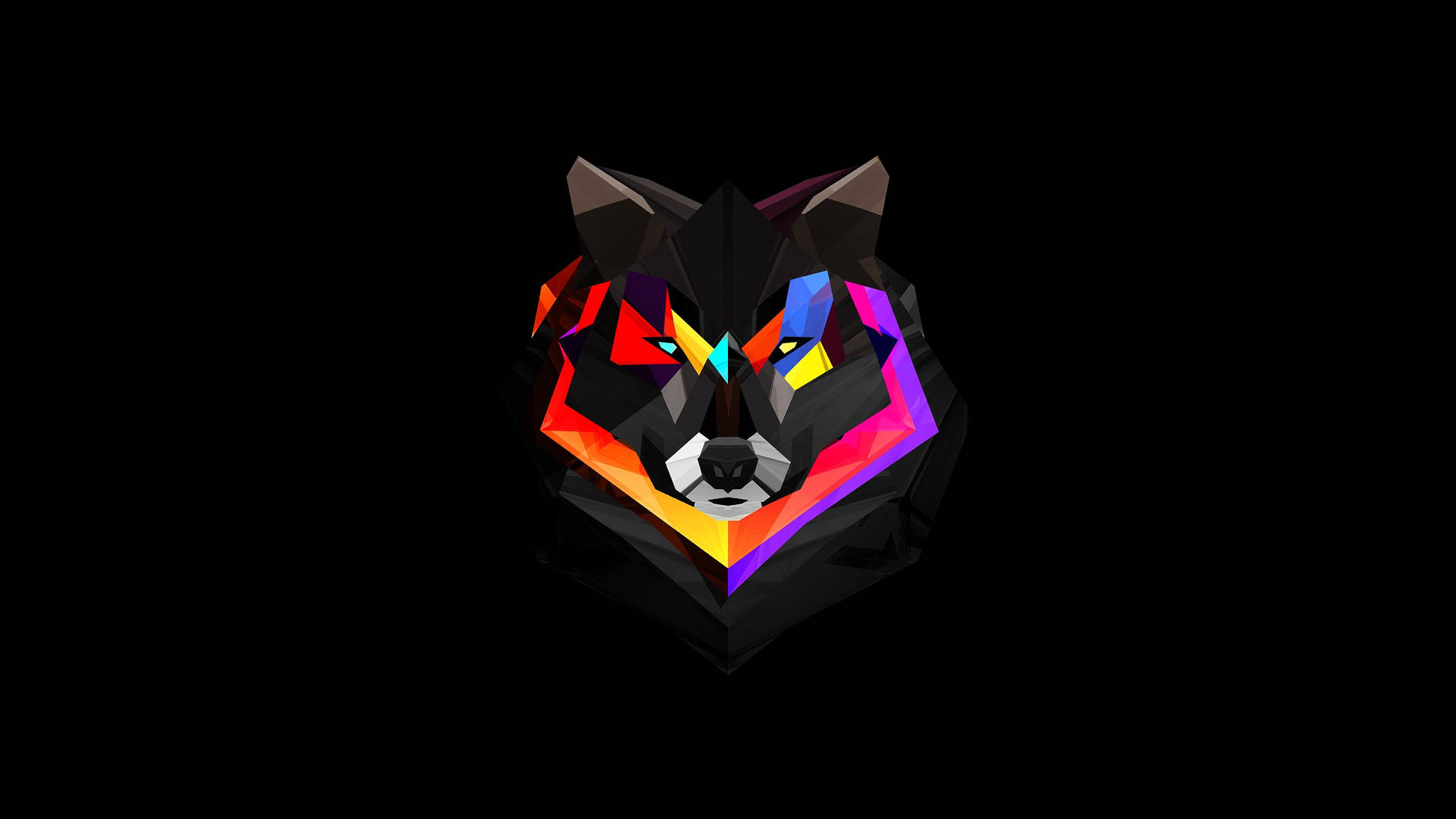 Polygon Art Wolf Background