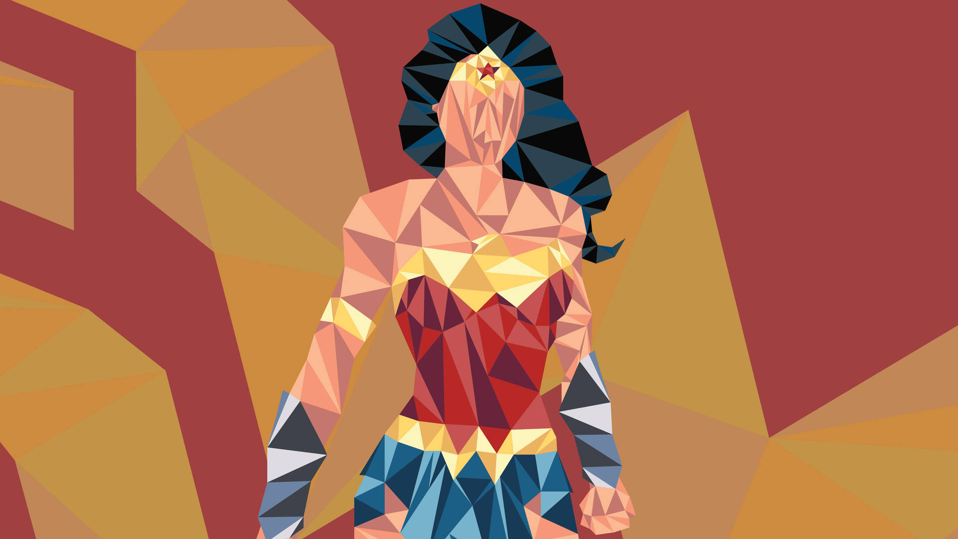 Polygon Art Wonder Woman Background