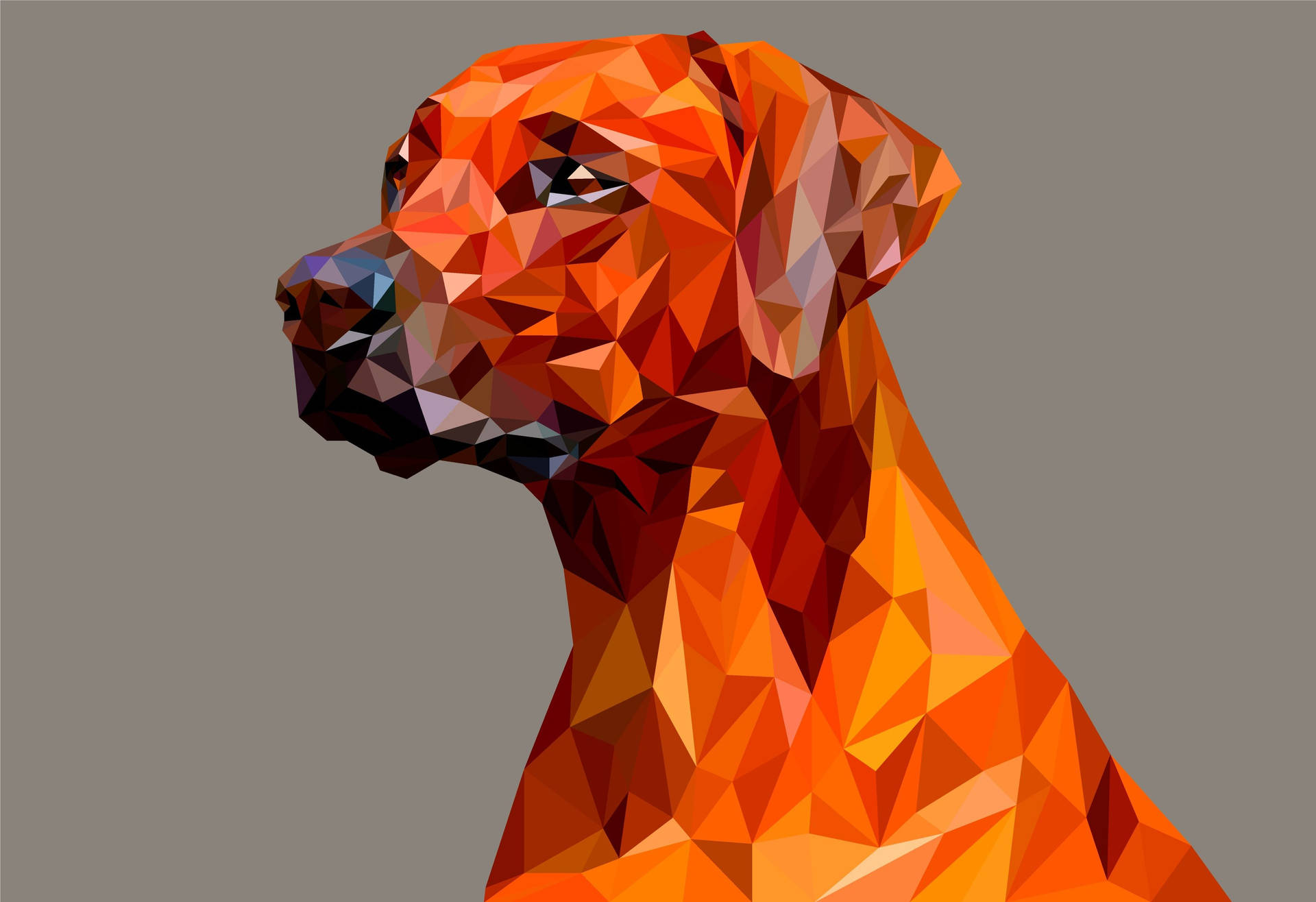 Polygon Dog Art Background