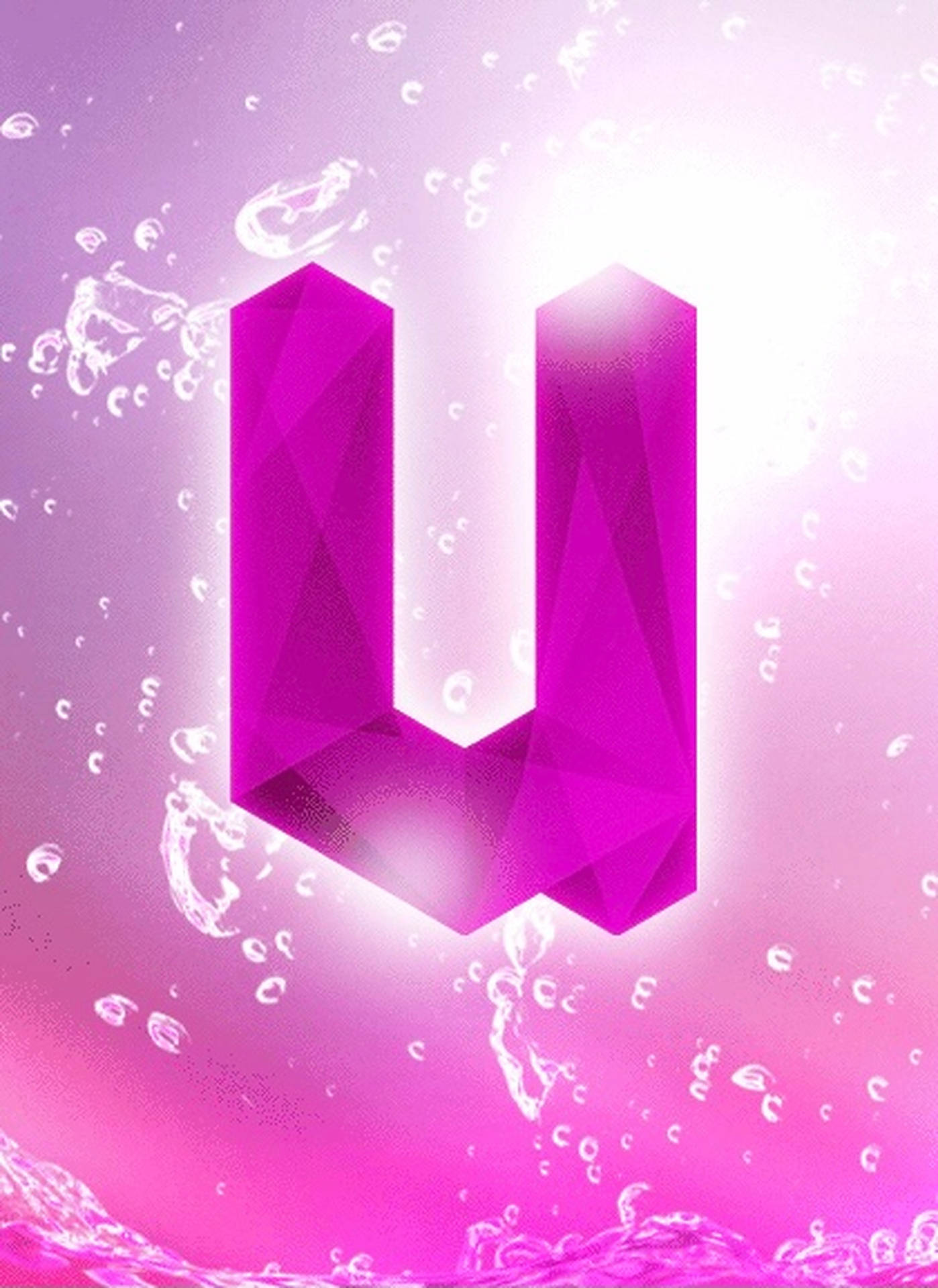 Polygonal Letter U Background