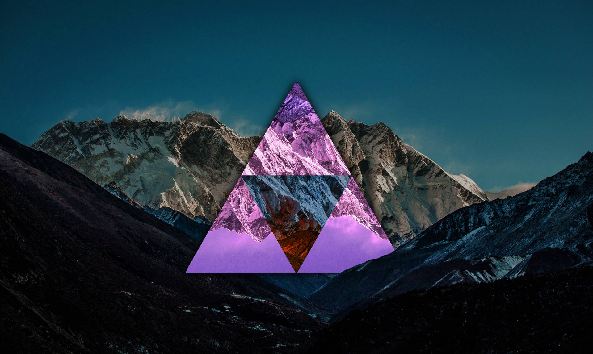 Polyscape Mountain Pass Triangle Background