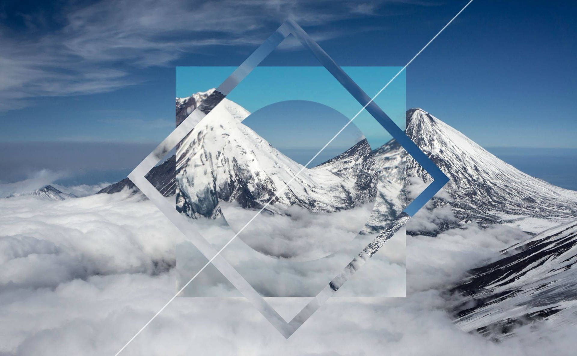 Polyscape Snowy Mountain Peaks Background