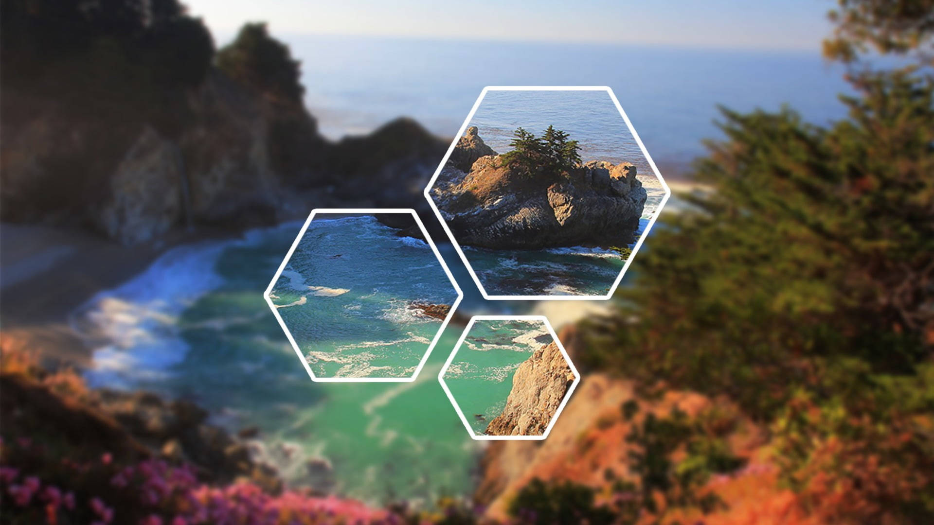 Polyscape Tidal Pool Hexagons Background