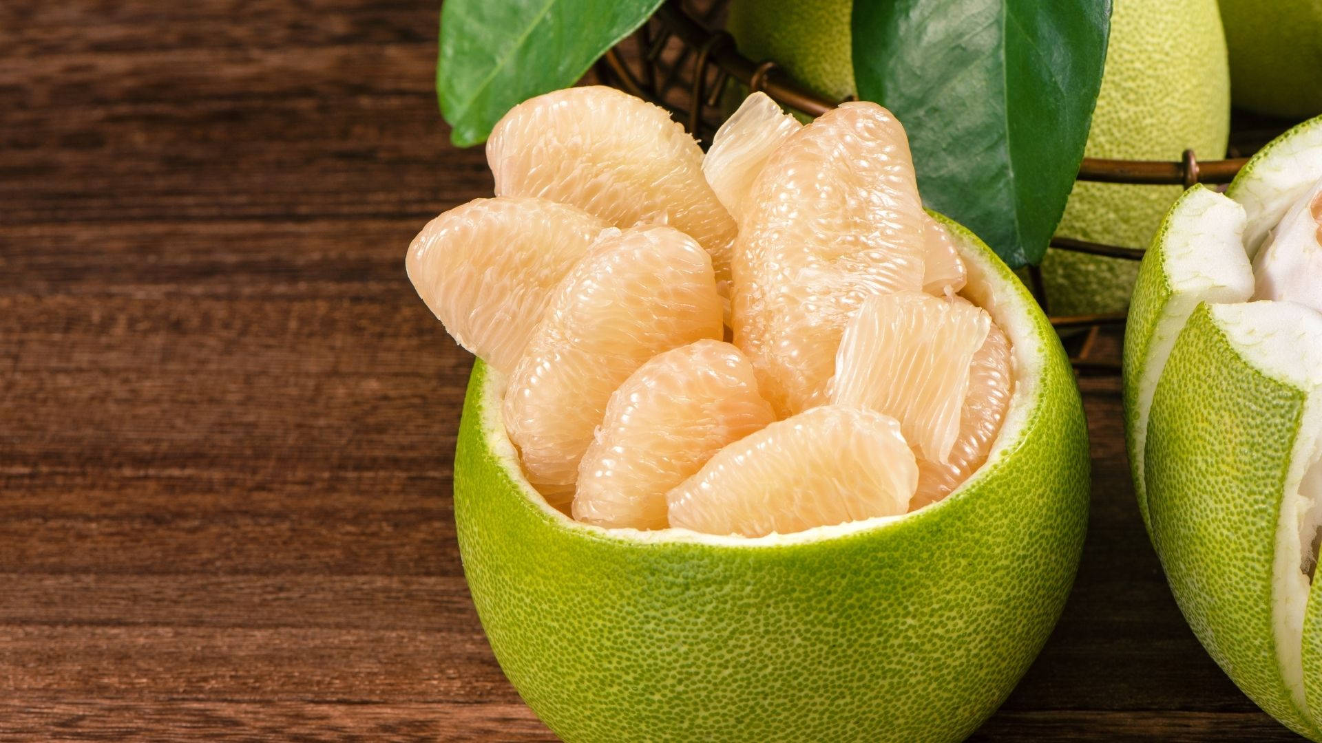 Pomelo Fresh Peeled Background