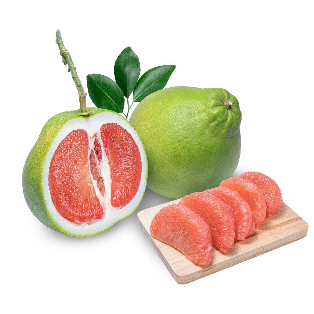 Pomelo Seedless Pink Background