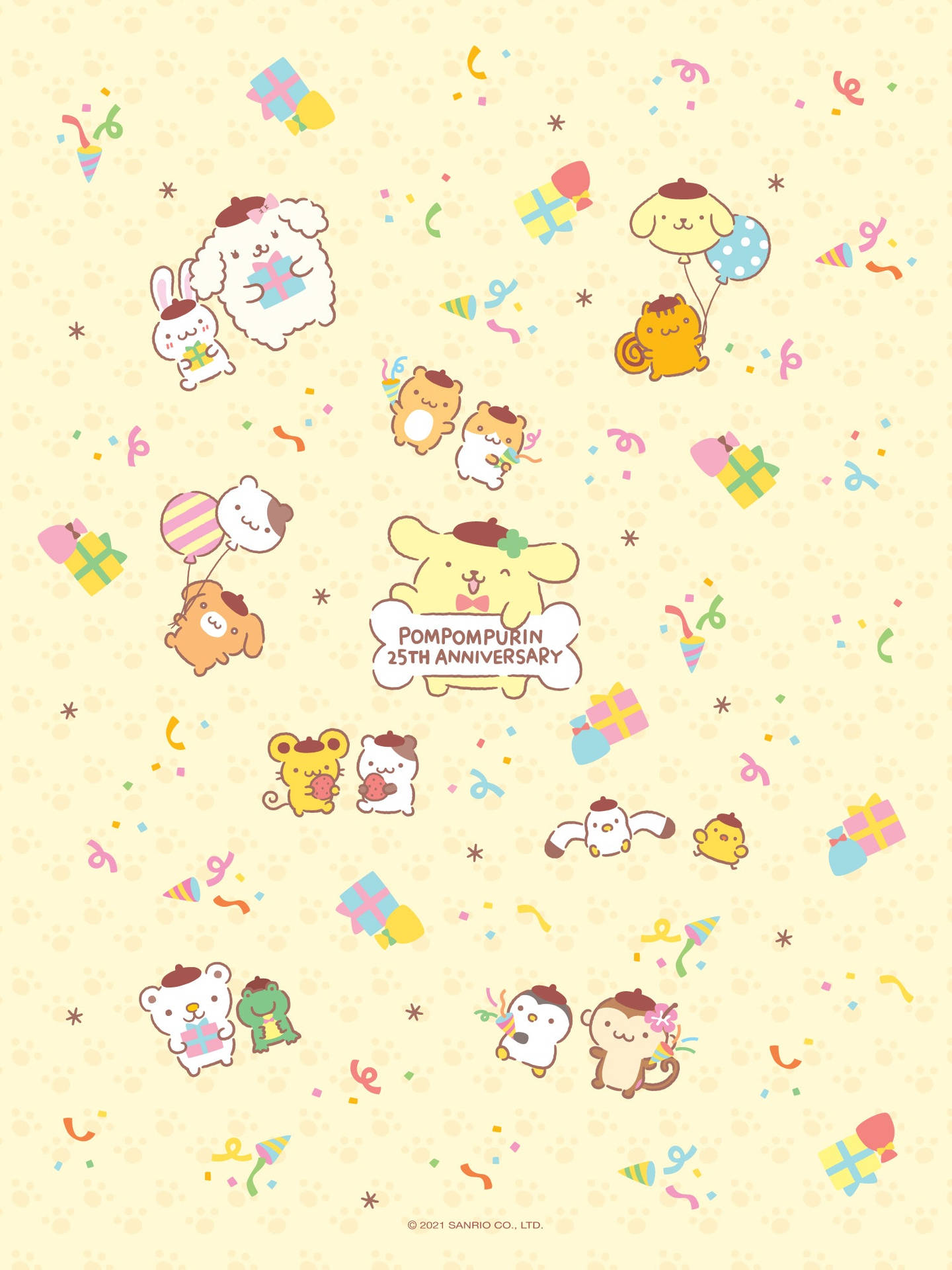Pompompurin 25th Anniversary Poster Background