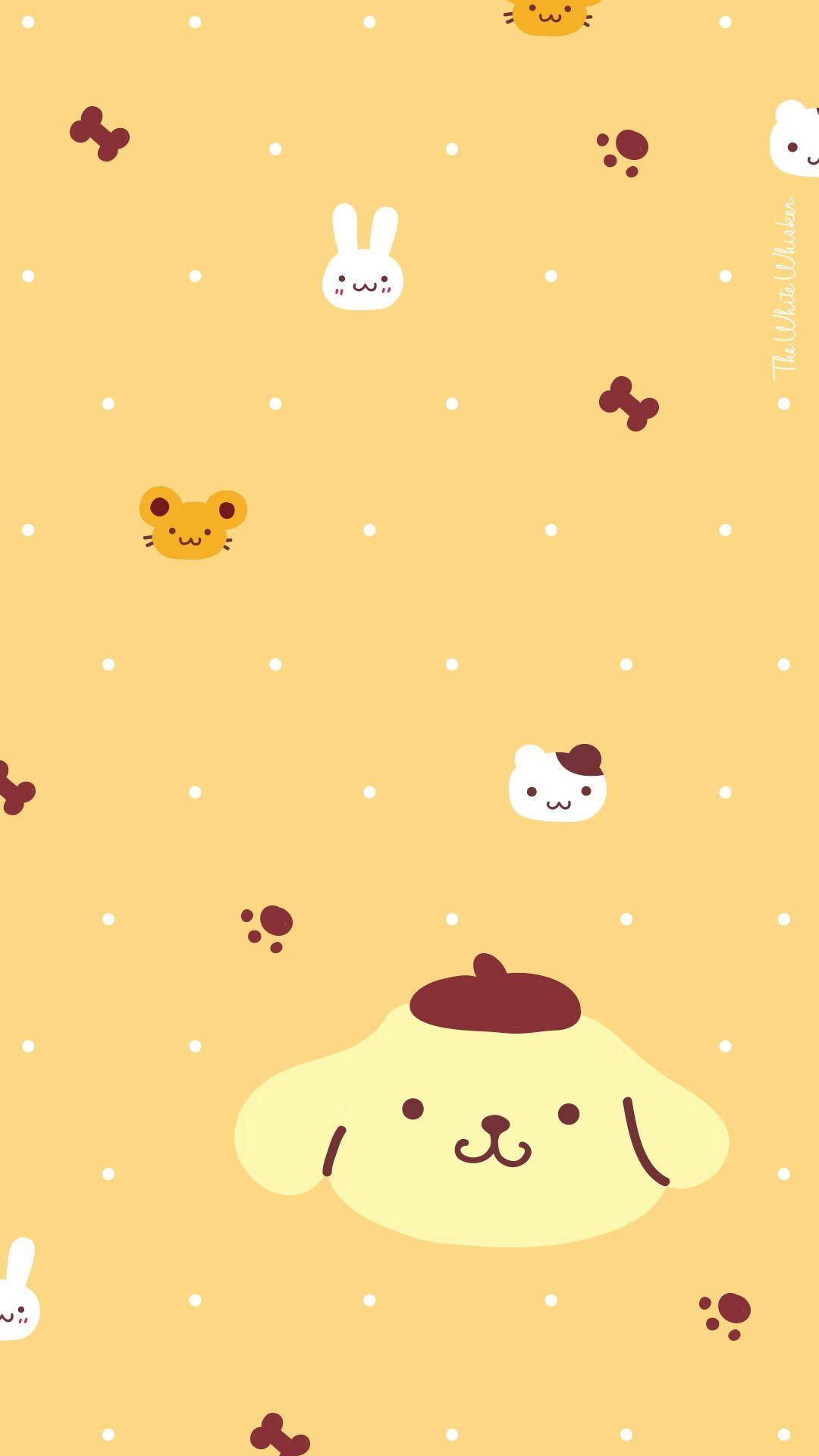 Pompompurin Cute Logo Pattern Hd Background