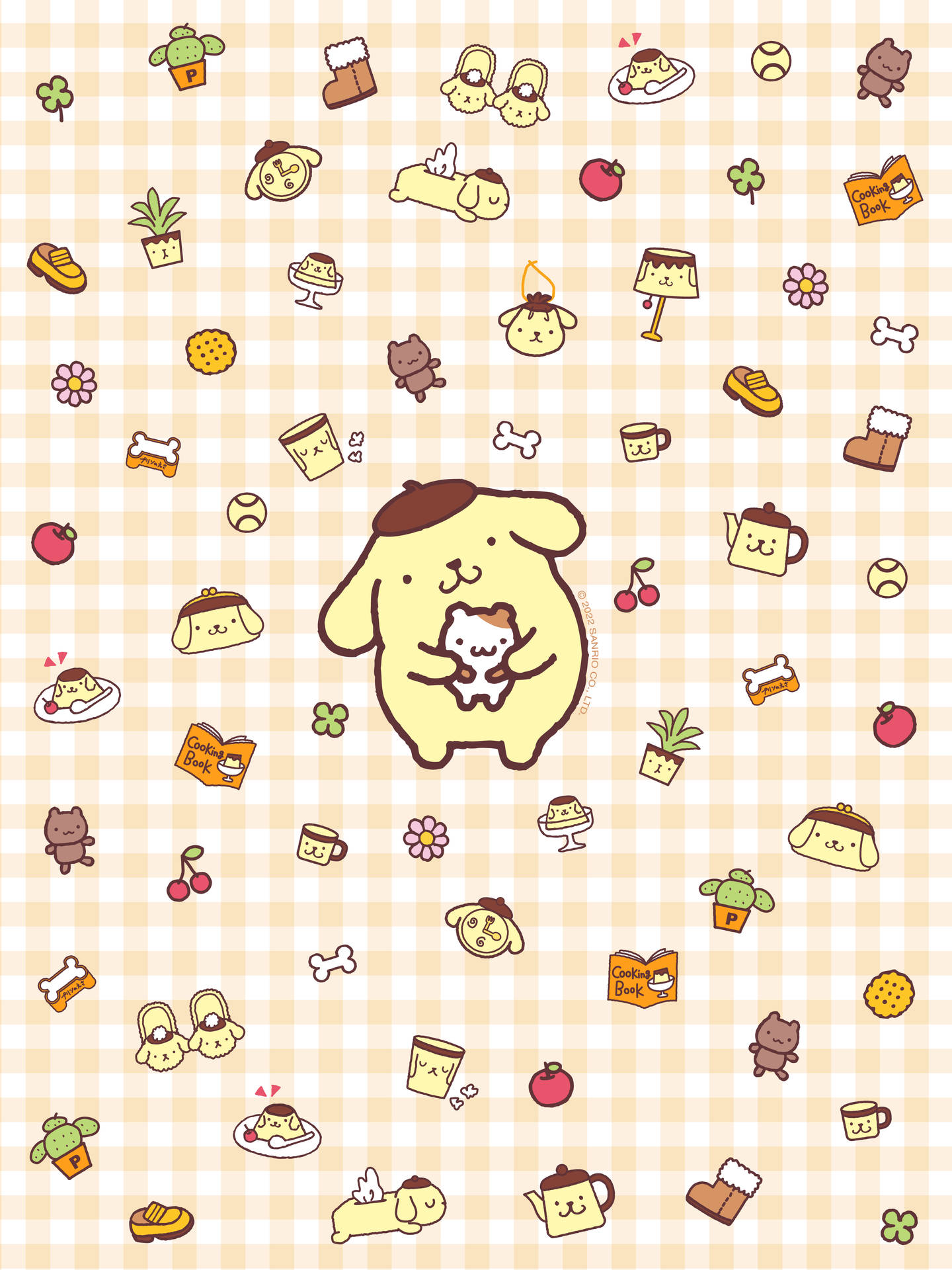 Pompompurin Cute Patterns Hd Background