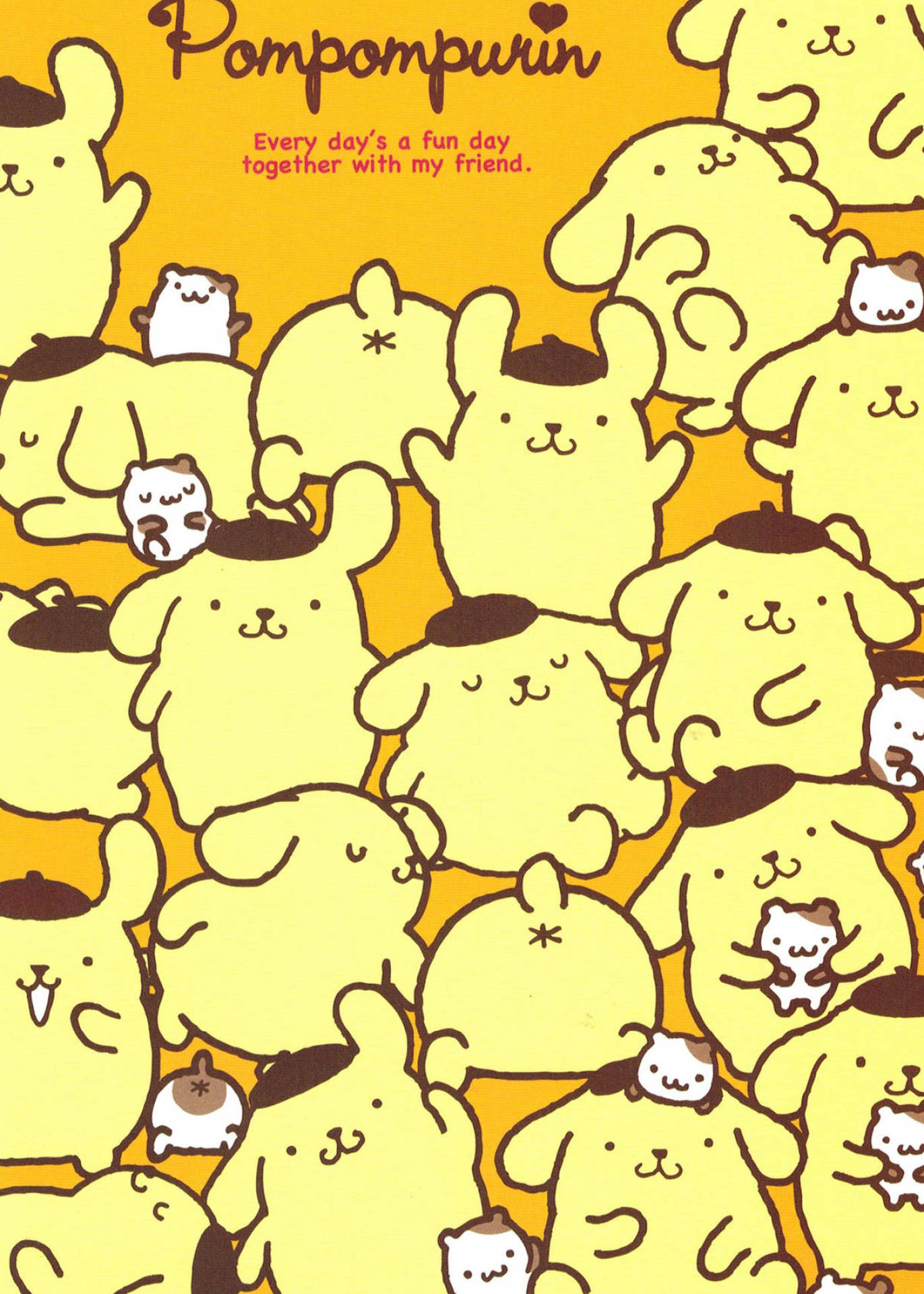 Pompompurin Hd Pattern Art Orange Bg