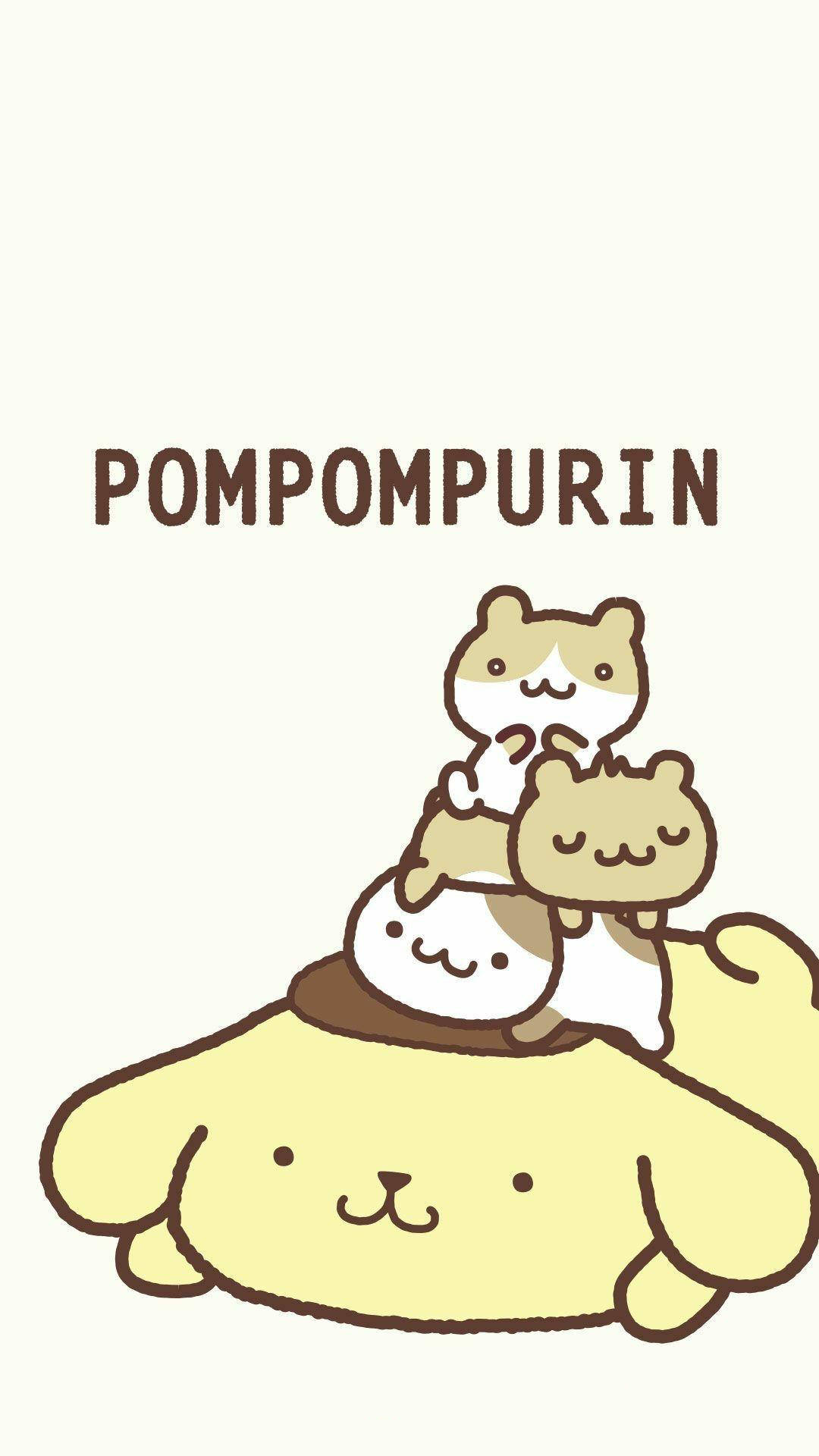 Pompompurin Lying Down Background