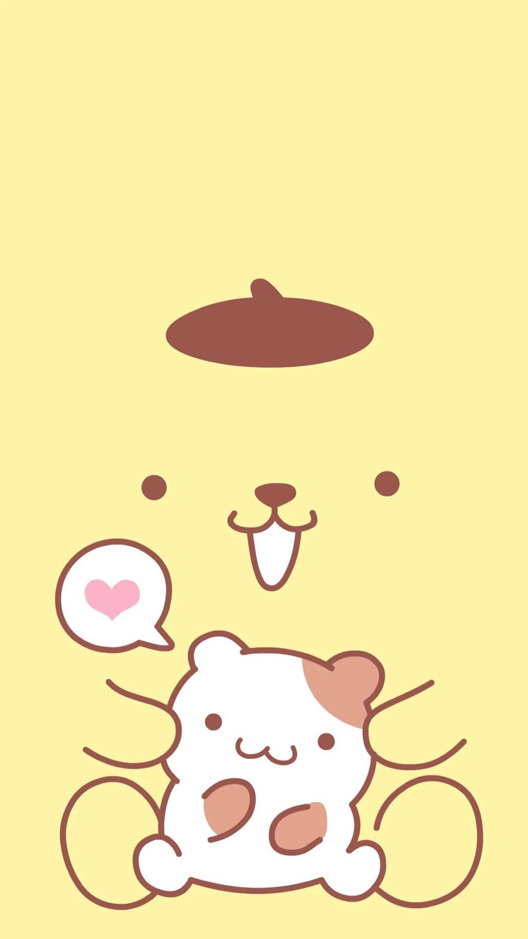 Pompompurin Minimal Face Yellow Canvas Hd