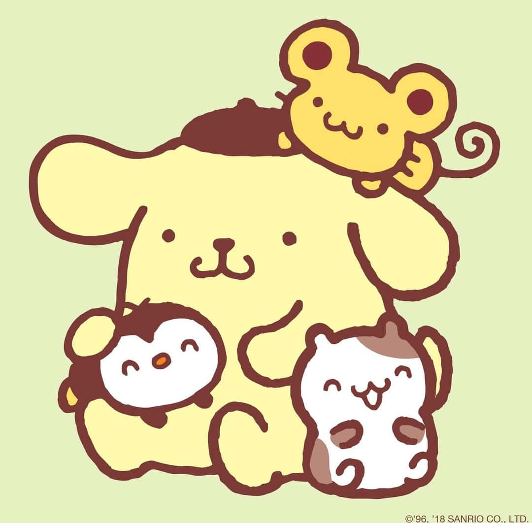 Pompompurin With Friends Sanrio Pfp Background