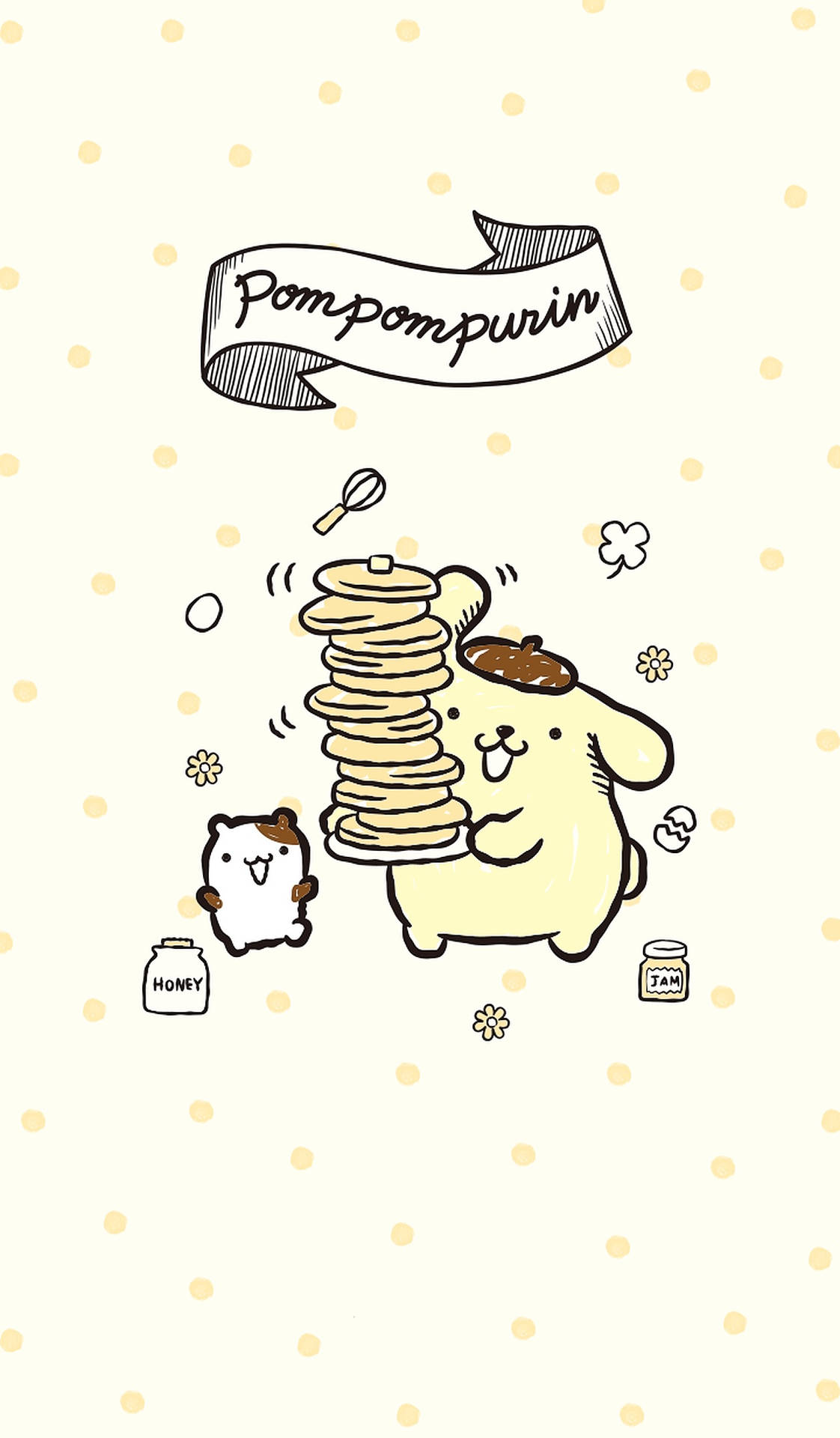 Pompompurin With Pancakes Background