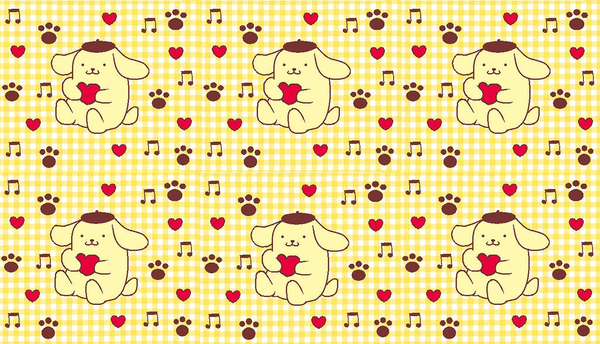 Pompompurin With Red Hearts