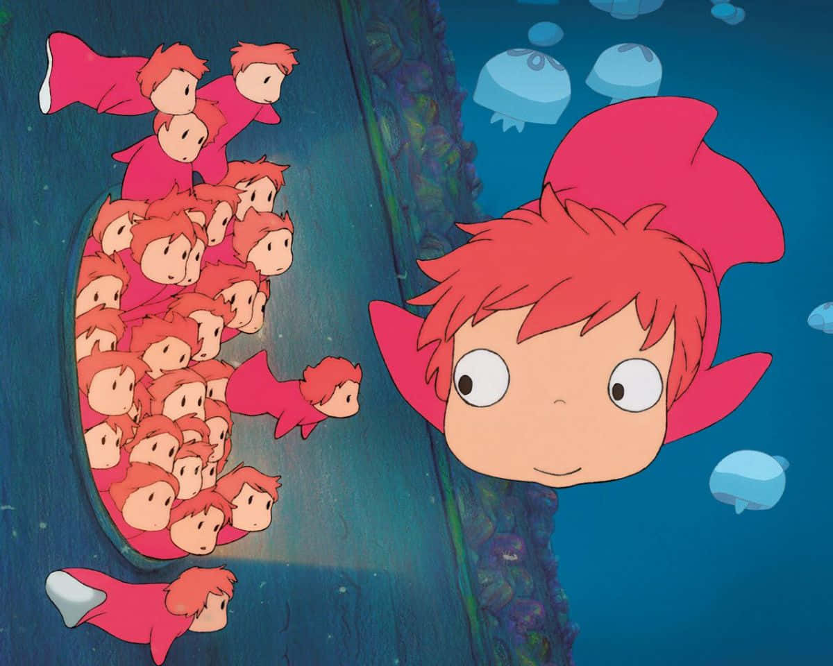 Ponyo_and_ Siblings_ Underwater_ Adventure Background