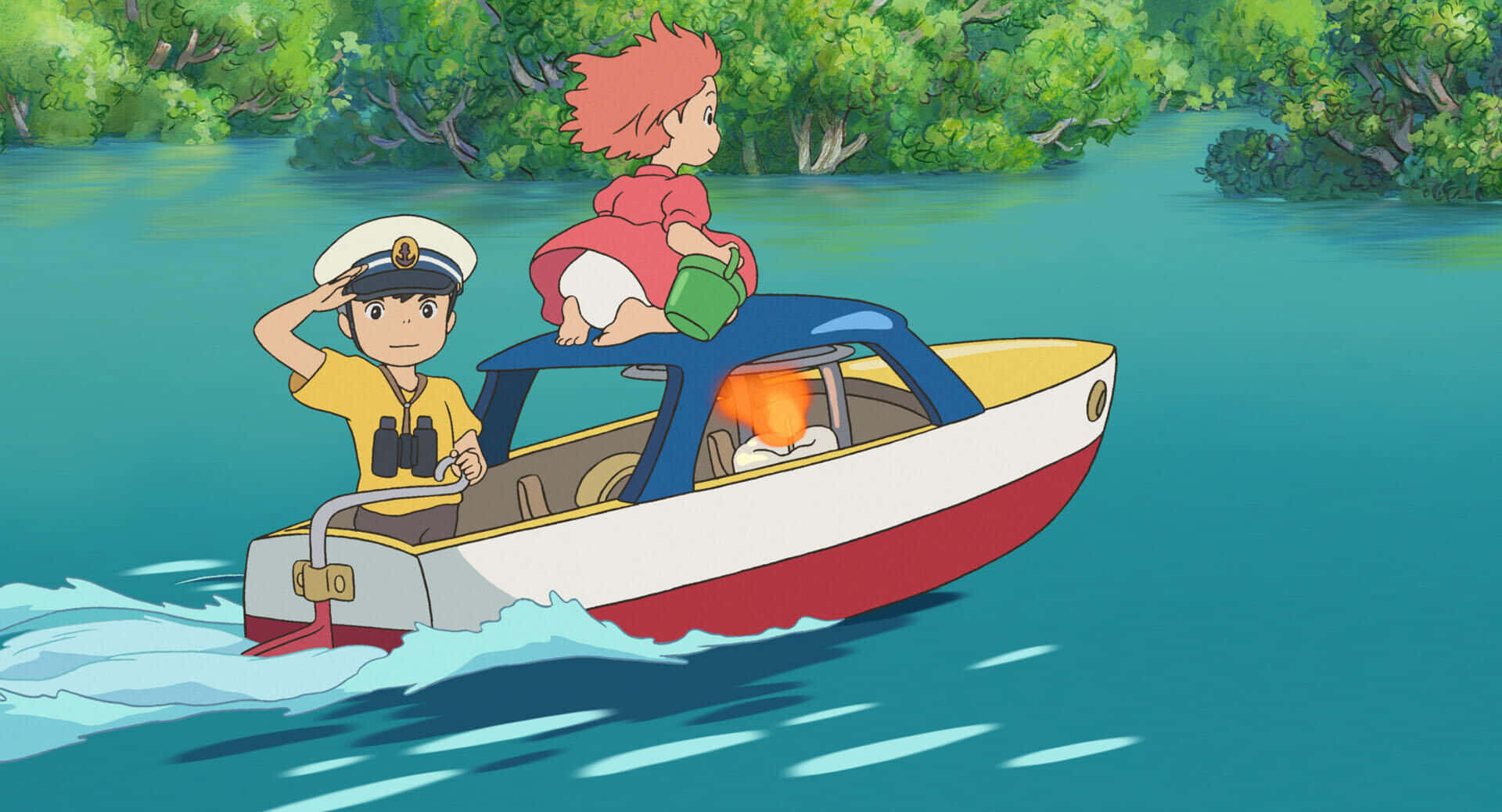 Ponyo_and_ Sosuke_ Boat_ Adventure Background