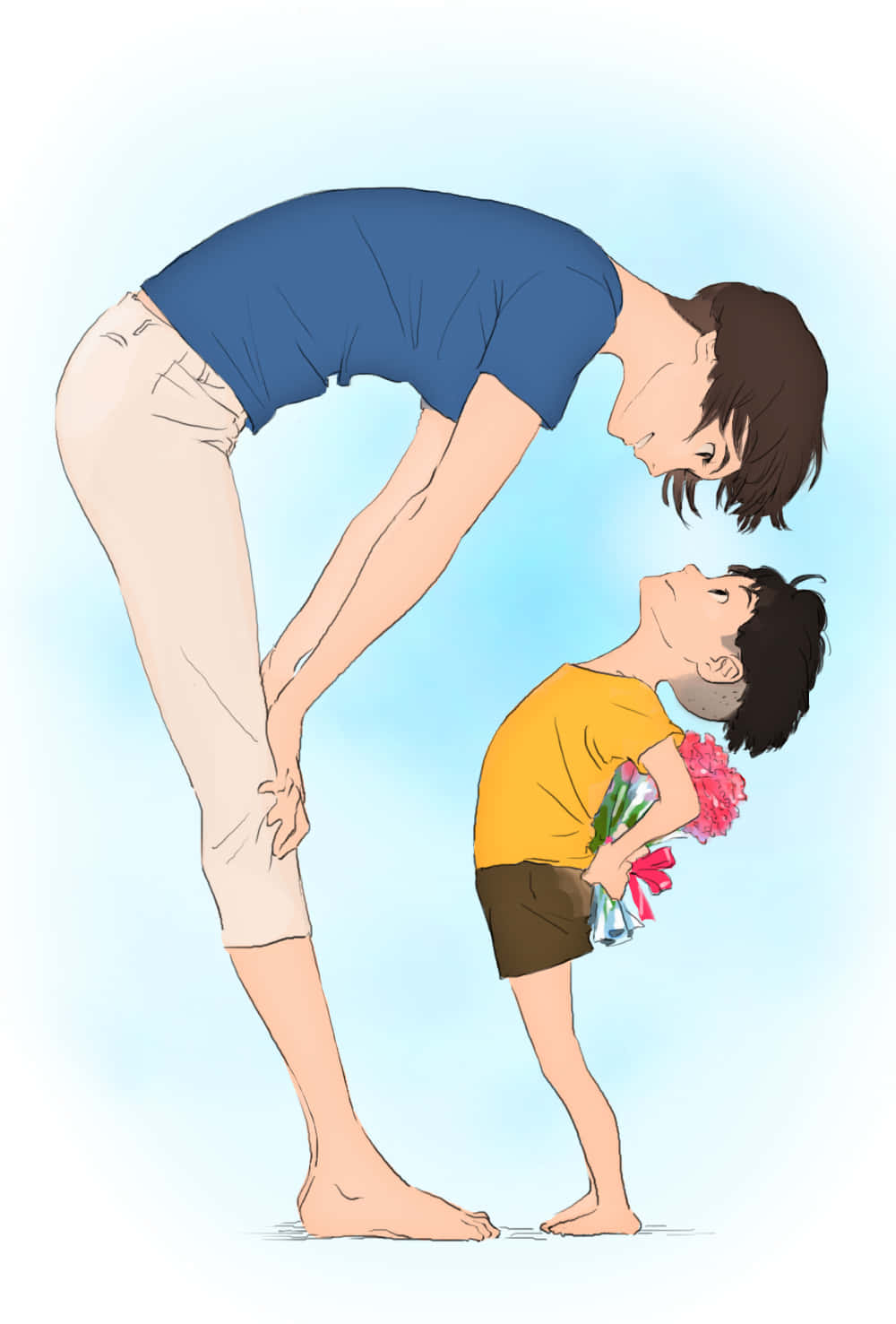 Ponyoand Sosuke Bendand Bouquet Background