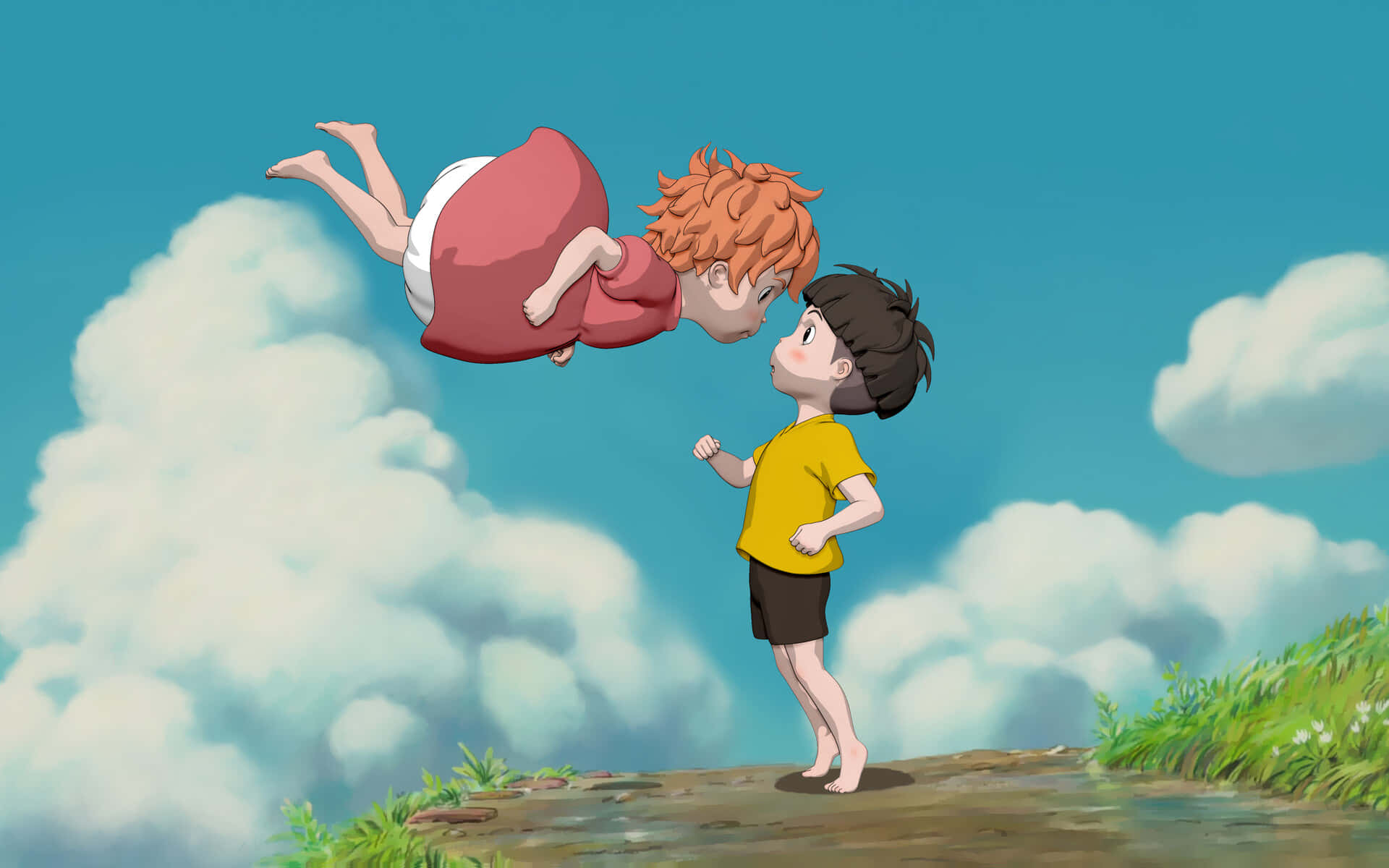 Ponyoand Sosuke Magical Meeting Background