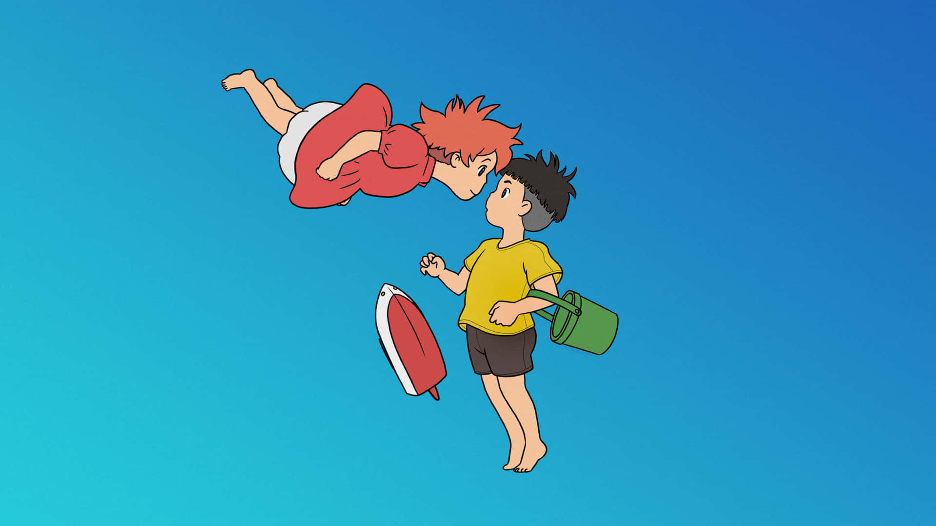 Ponyoand Sosuke Magical Meeting Background