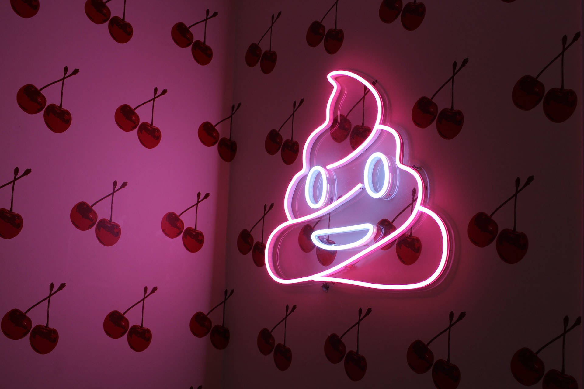 Poo Neon Smile Background